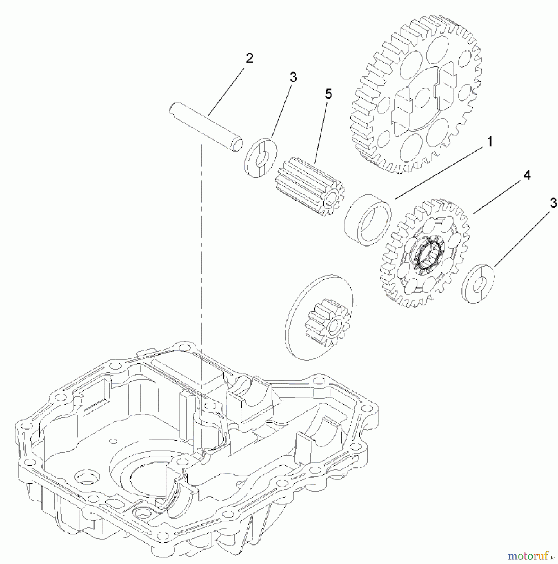  Toro Neu Mowers, Lawn & Garden Tractor Seite 1 74571 (DH 200) - Toro DH 200 Lawn Tractor, 2006 (260000001-260999999) FINAL PINION ASSEMBLY TRANSMISSION ASSEMBLY NO. 104-2889