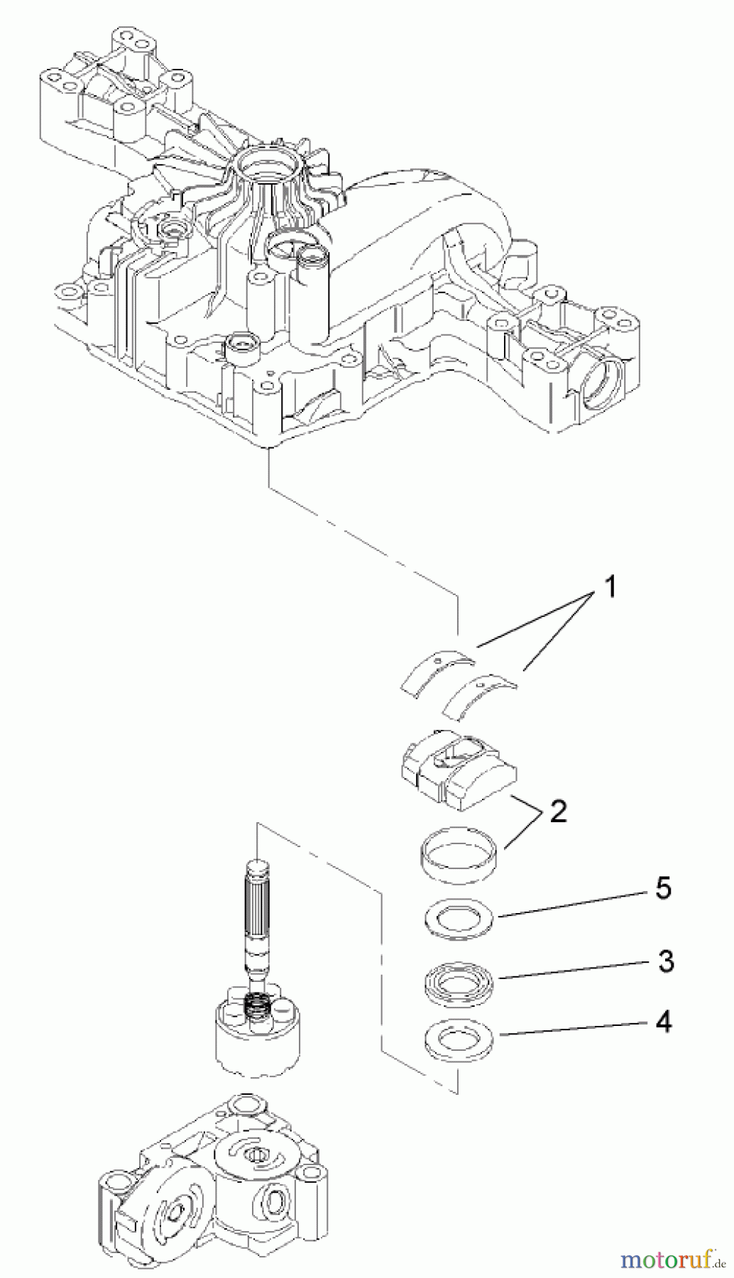  Toro Neu Mowers, Lawn & Garden Tractor Seite 1 74571 (DH 200) - Toro DH 200 Lawn Tractor, 2006 (260000001-260999999) RANGE SHIFT ASSEMBLY TRANSMISSION ASSEMBLY NO. 104-2889