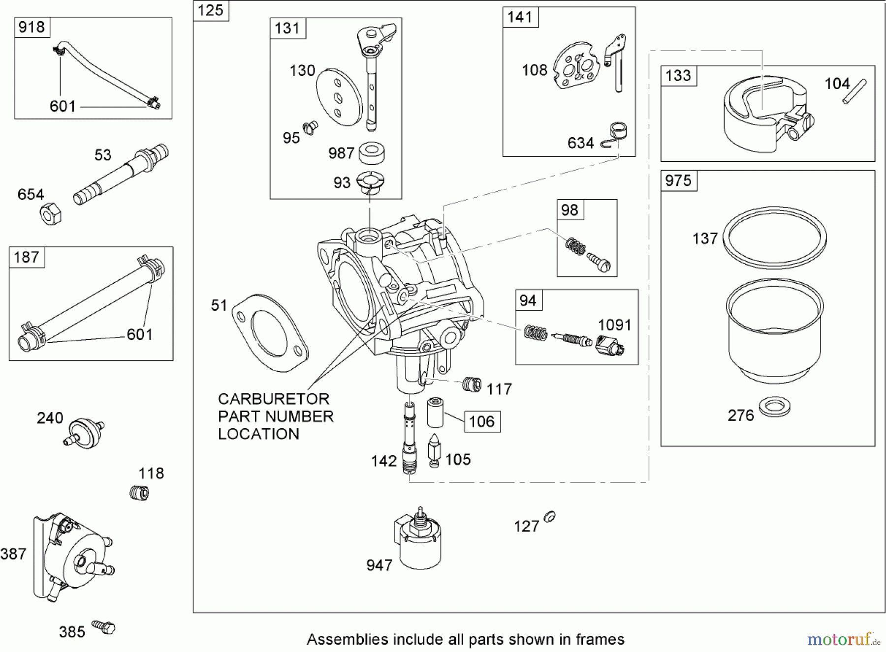  Toro Neu Mowers, Lawn & Garden Tractor Seite 1 74573 (DH 200) - Toro DH 200 Lawn Tractor, 2007 (270000001-270999999) CARBURETOR ASSEMBLY BRIGGS AND STRATTON MODEL 31A607-0117-E1