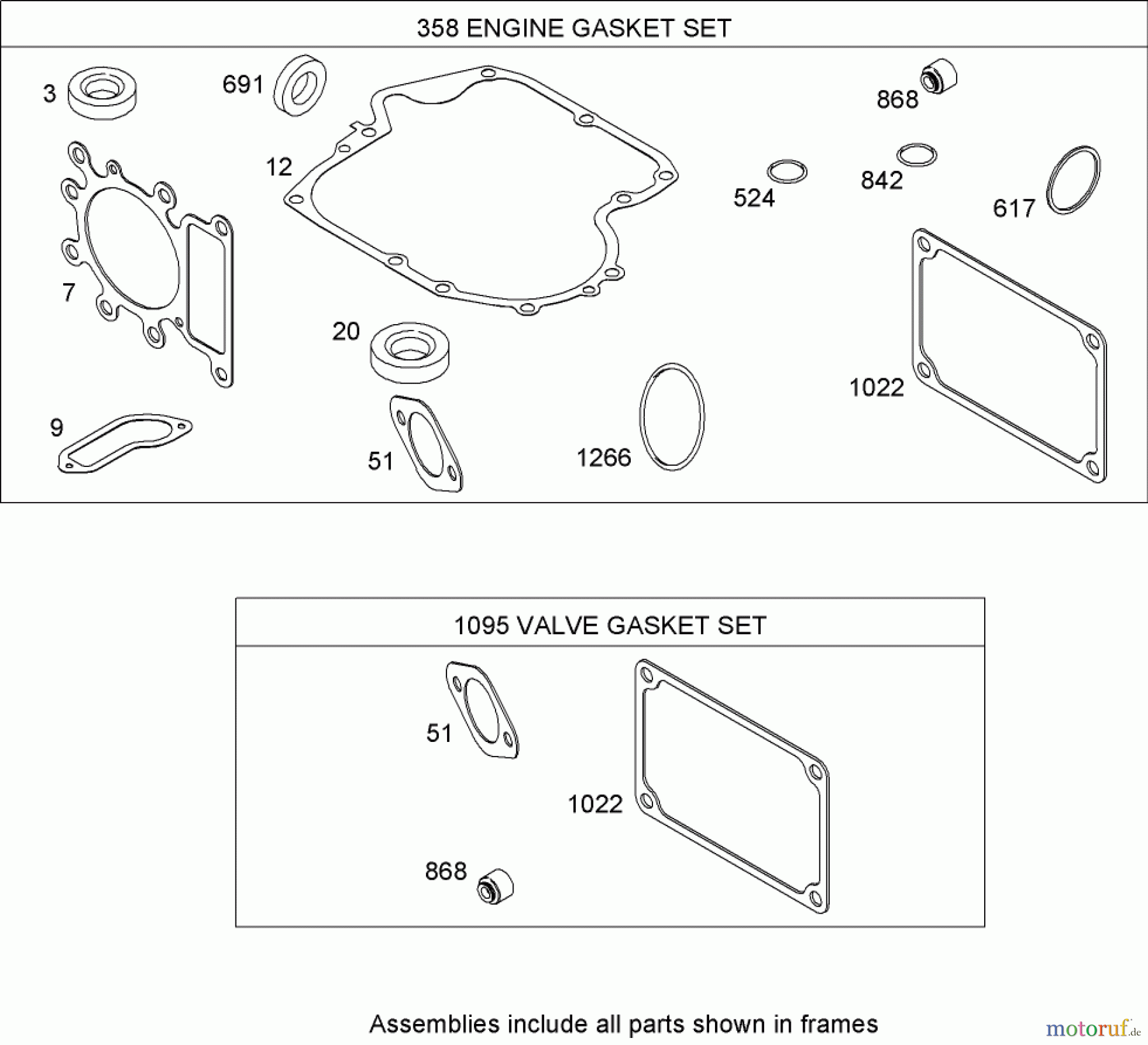  Toro Neu Mowers, Lawn & Garden Tractor Seite 1 74573 (DH 200) - Toro DH 200 Lawn Tractor, 2007 (270000001-270999999) GASKET SET BRIGGS AND STRATTON MODEL 31A607-0117-E1