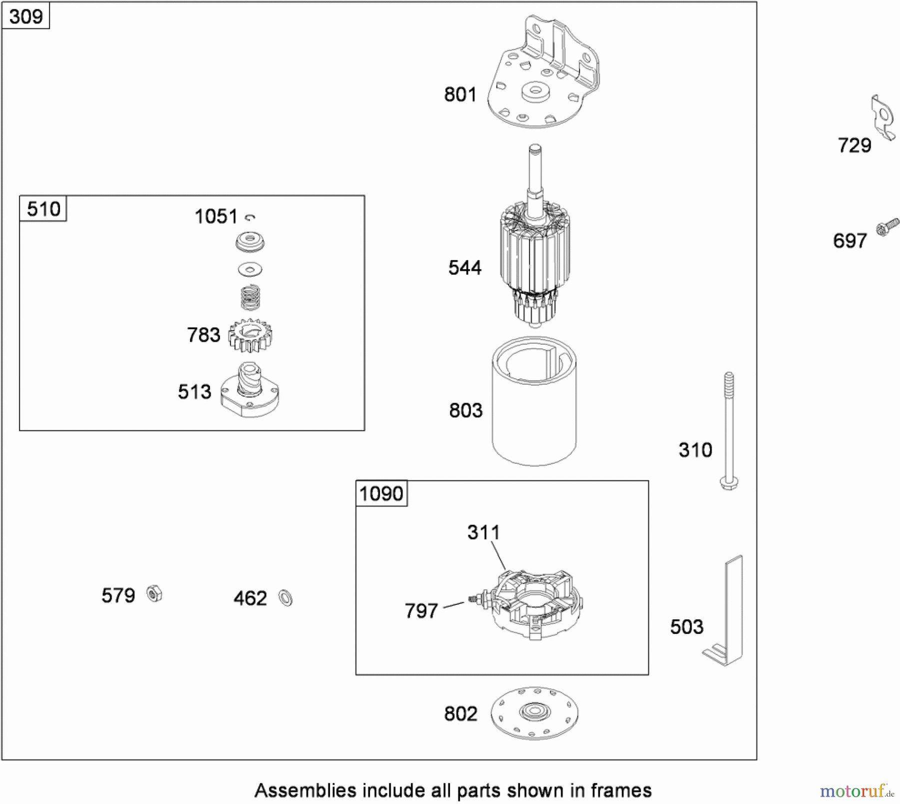  Toro Neu Mowers, Lawn & Garden Tractor Seite 1 74573 (DH 200) - Toro DH 200 Lawn Tractor, 2009 (290000481-290999999) STARTER ASSEMBLY BRIGGS AND STRATTON MODEL 31A607-0117-E1