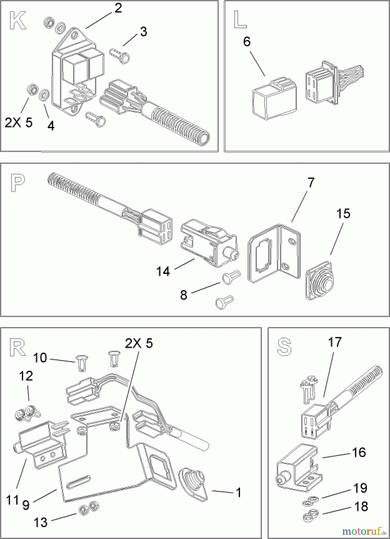  Toro Neu Mowers, Lawn & Garden Tractor Seite 1 74582 (DH 210) - Toro DH 210 Lawn Tractor, 2007 (270000001-270999999) ELECTRICAL SWITCH NO. 3 ASSEMBLY