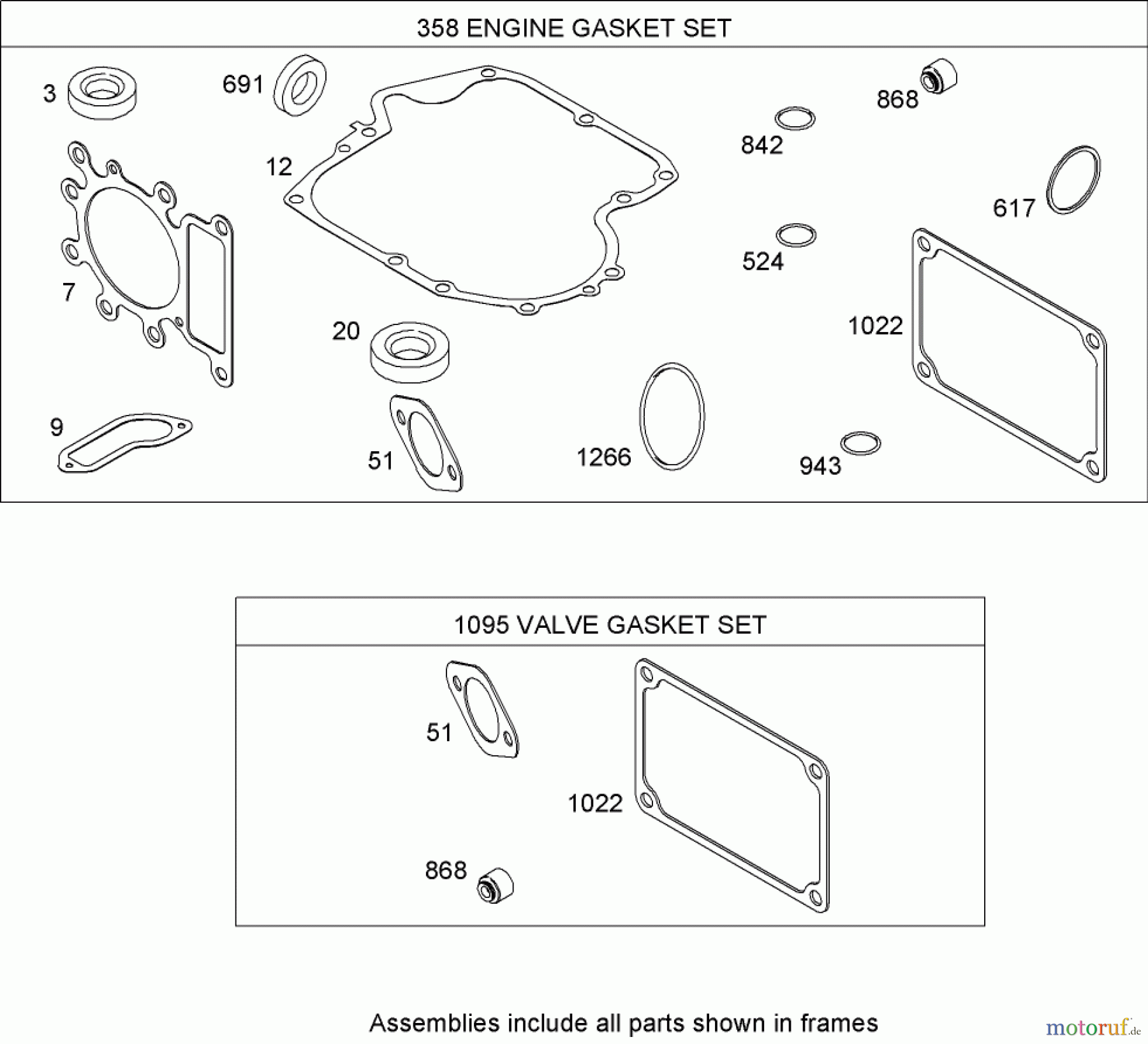  Toro Neu Mowers, Lawn & Garden Tractor Seite 1 74582 (DH 210) - Toro DH 210 Lawn Tractor, 2009 (290000001-290999999) GASKET SET BRIGGS AND STRATTON MODEL 31G777-0130-E1