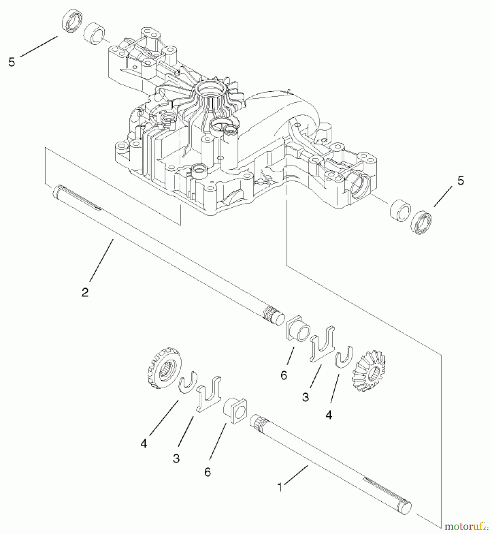  Toro Neu Mowers, Lawn & Garden Tractor Seite 1 74590 (190-DH) - Toro 190-DH Lawn Tractor, 2001 (210000001-210999999) AXLE SHAFT ASSEMBLY