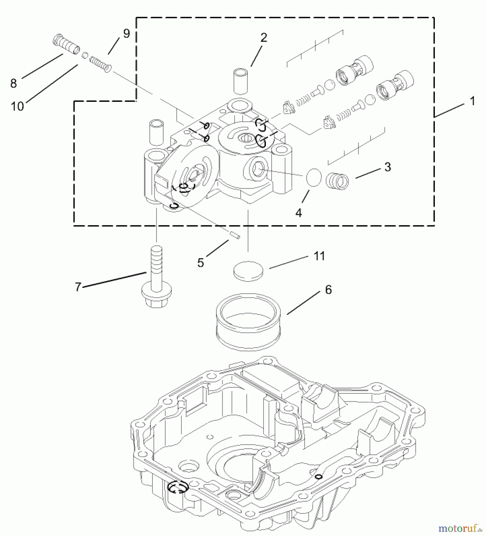  Toro Neu Mowers, Lawn & Garden Tractor Seite 1 74590 (190-DH) - Toro 190-DH Lawn Tractor, 2003 (230000001-230999999) CENTER CASE ASSEMBLY