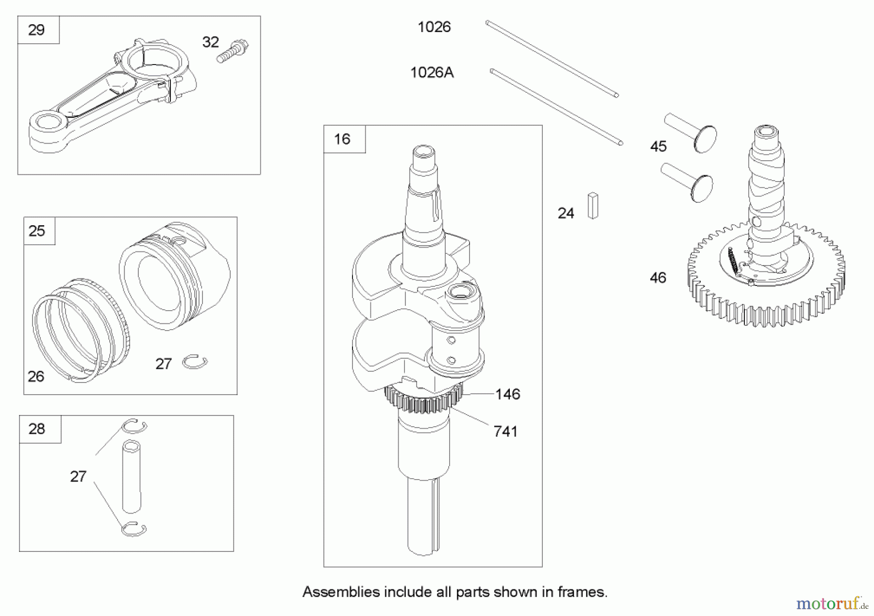  Toro Neu Mowers, Lawn & Garden Tractor Seite 1 74590 (190-DH) - Toro 190-DH Lawn Tractor, 2004 (240000001-240999999) CRANKSHAFT ASSEMBLY BRIGGS AND STRATTON 406777-0157-E1