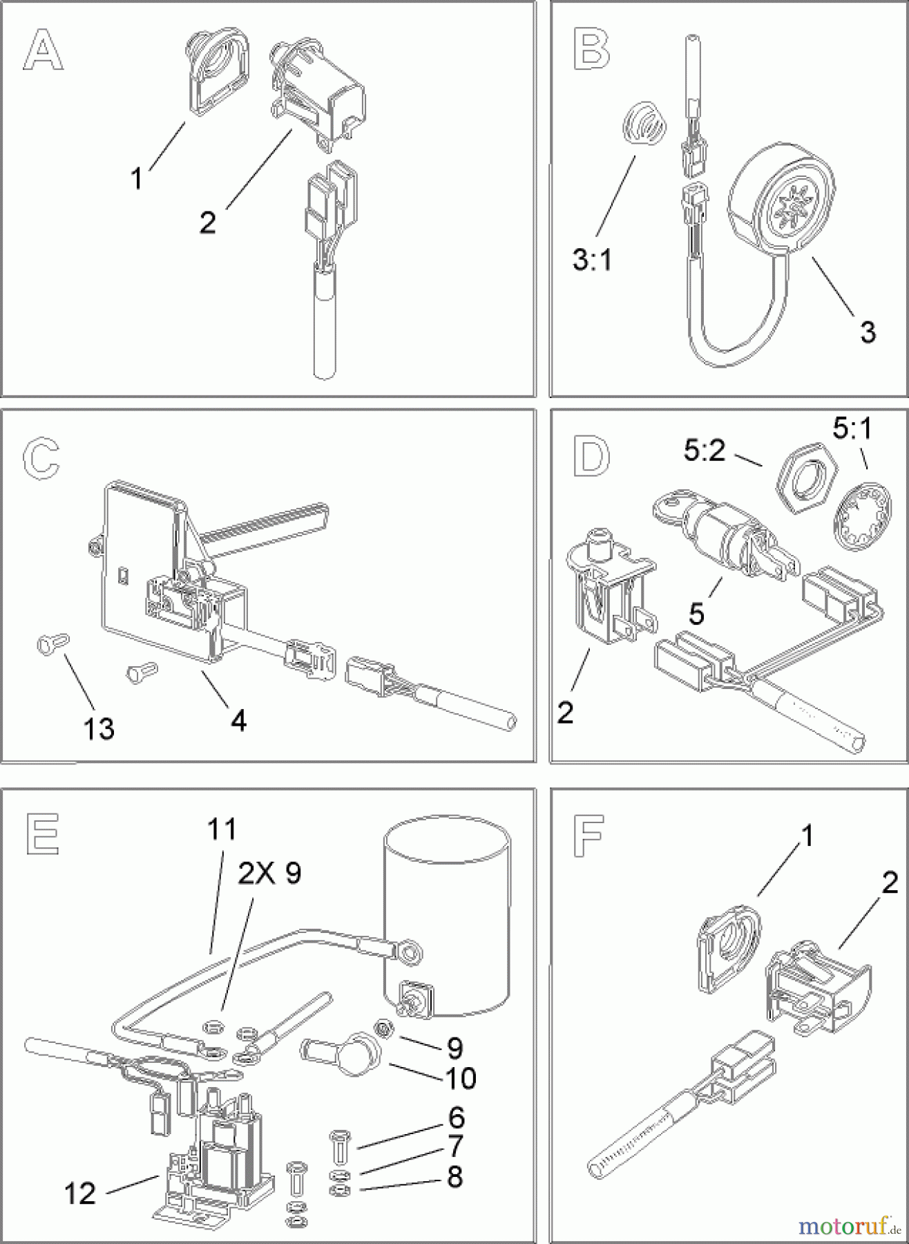  Toro Neu Mowers, Lawn & Garden Tractor Seite 1 74592 (DH 220) - Toro DH 220 Lawn Tractor, 2009 (290000001-290999999) ELECTRICAL STARTER ASSEMBLY