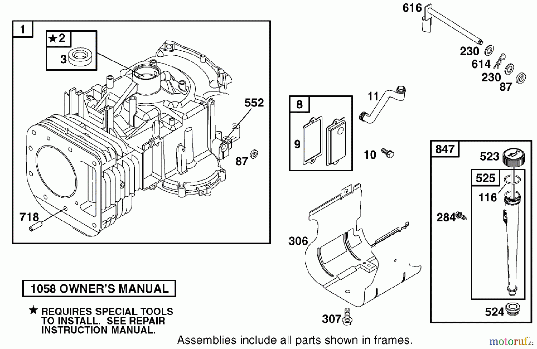  Toro Neu Mowers, Lawn & Garden Tractor Seite 1 77104 (16-38H) - Toro 16-38H Lawn Tractor, 2000 (200000001-200999999) ENGINE BRIGGS & STRATTON MODEL 28Q777-0690-E1 #1