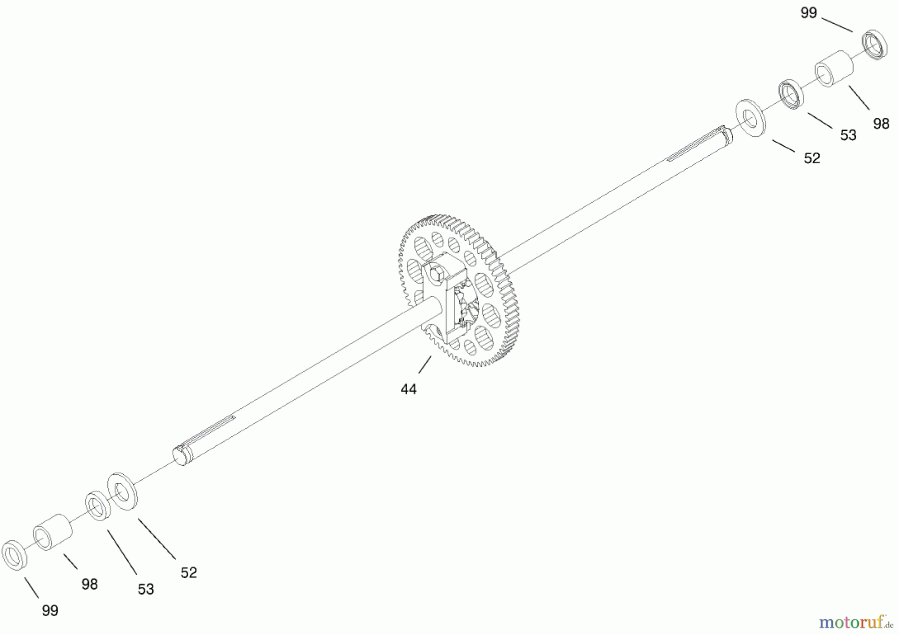  Toro Neu Mowers, Lawn & Garden Tractor Seite 1 77104 (16-38H) - Toro 16-38H Lawn Tractor, 2000 (200000001-200999999) HYDRO TRANSAXLE ASSEMBLY #3