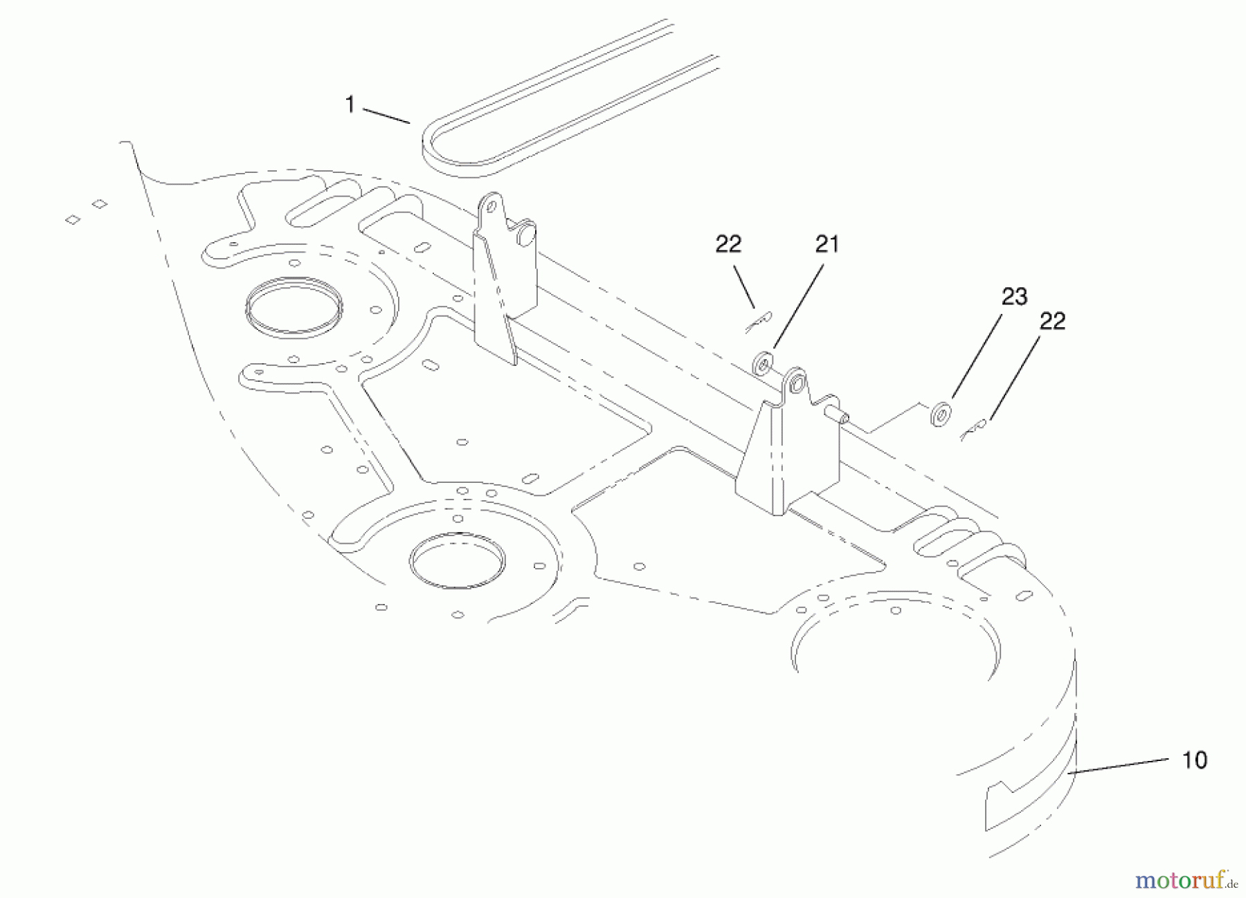  Toro Neu Mowers, Lawn & Garden Tractor Seite 1 77106 (17-44H) - Toro 17-44H Lawn Tractor, 2000 (200000001-200999999) BELT ASSEMBLY