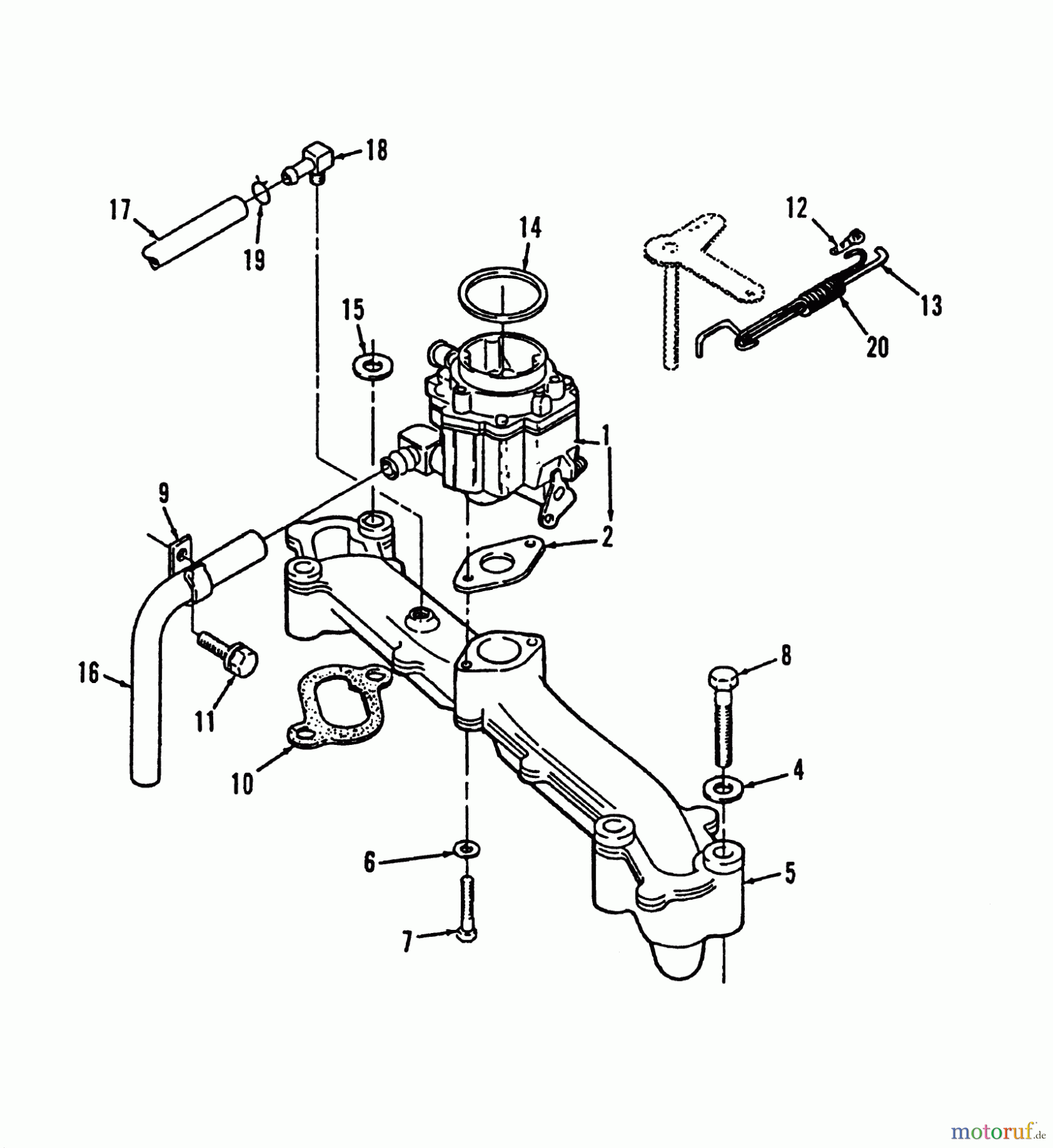  Toro Neu Mowers, Lawn & Garden Tractor Seite 2 R1-16O804 (316-8) - Toro 316-8 Garden Tractor, 1992 (2000001-2999999) INTAKE MANIFOLD POWER PLUS