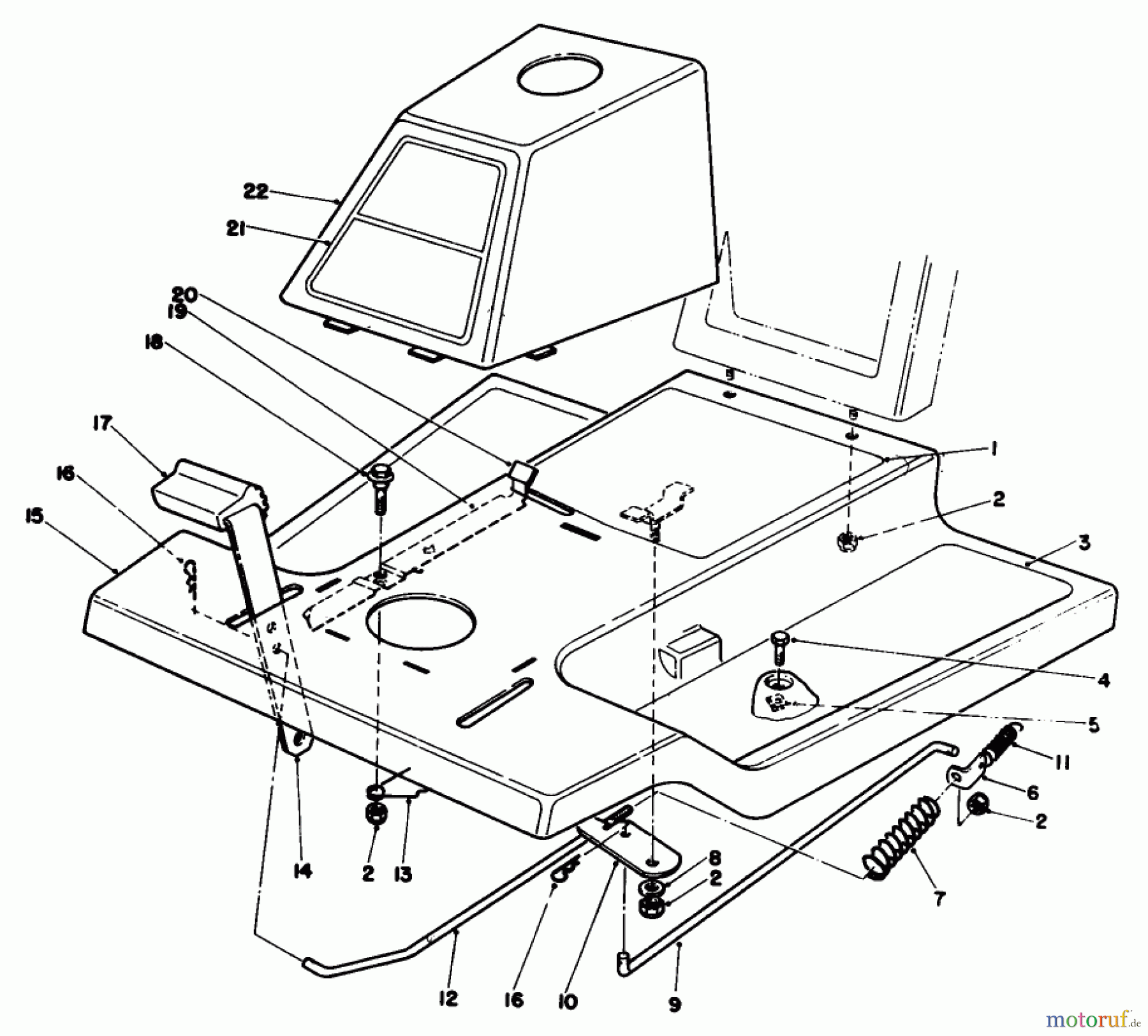  Toro Neu Mowers, Rear-Engine Rider 56128 (8-25) - Toro 8-25 Rear Engine Rider, 1990 (0000001-0999999) FRONT BODY ASSEMBLY