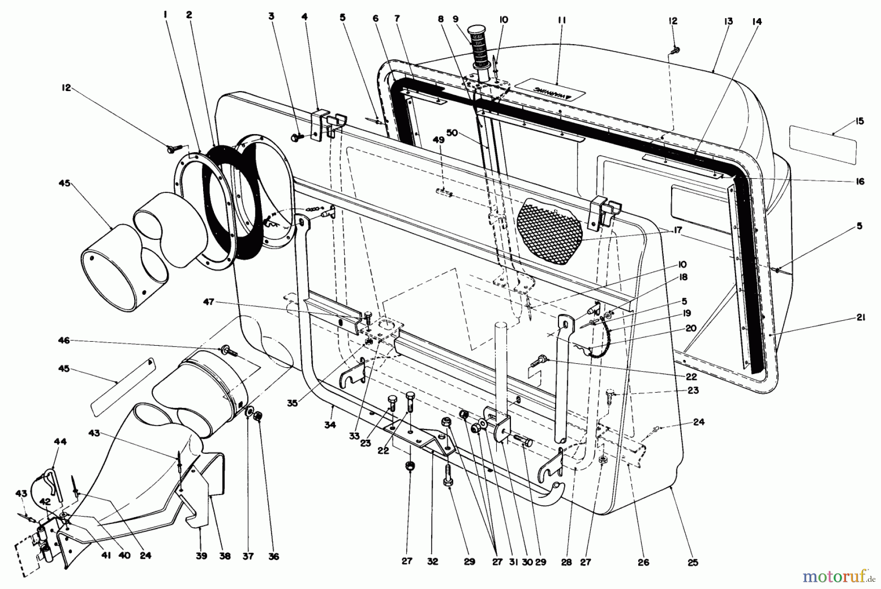  Toro Neu Mowers, Rear-Engine Rider 56138 (8-32) - Toro 8-32 Rear Engine Rider, 1983 (3000001-3999999) EASY-EMPTY GRASS CATCHER MODEL 59111 (OPTIONAL)