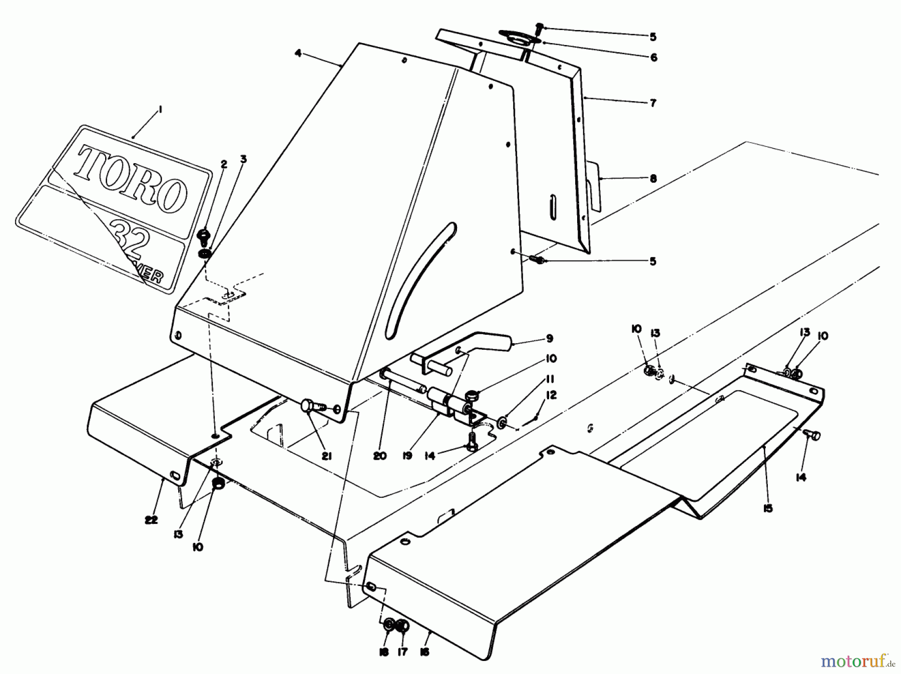  Toro Neu Mowers, Rear-Engine Rider 56170 (11-32) - Toro 11-32 Professional Rear Engine Rider, 1987 (7000001-7999999) FRONT TOWER ASSEMBLY