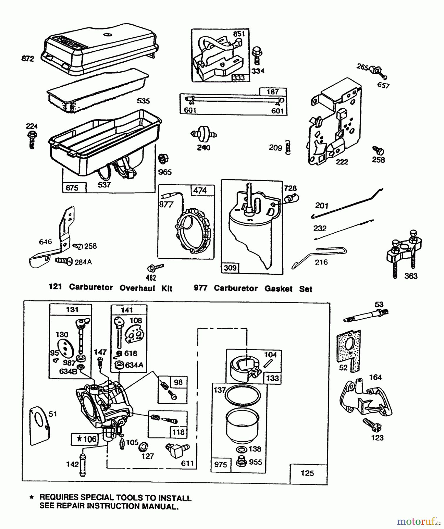  Toro Neu Mowers, Rear-Engine Rider 70140 (12-32) - Toro 12-32 Rear Engine Rider, 1993 (3900001-3999999) BRIGGS & STRATTON MODEL NO. 257707-0124-01 #2