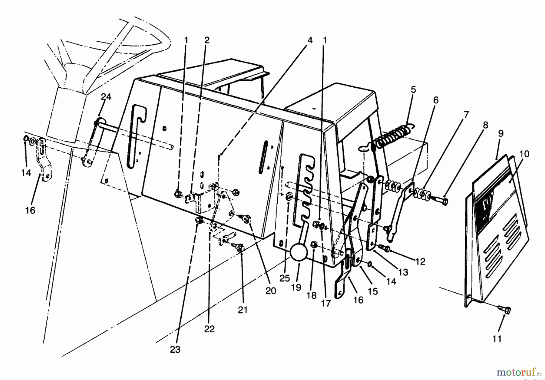  Toro Neu Mowers, Rear-Engine Rider 70120 (12-32) - Toro 12-32 Recycler Rider, 1993 (3900001-3999999) LINKAGE ASSEMBLY