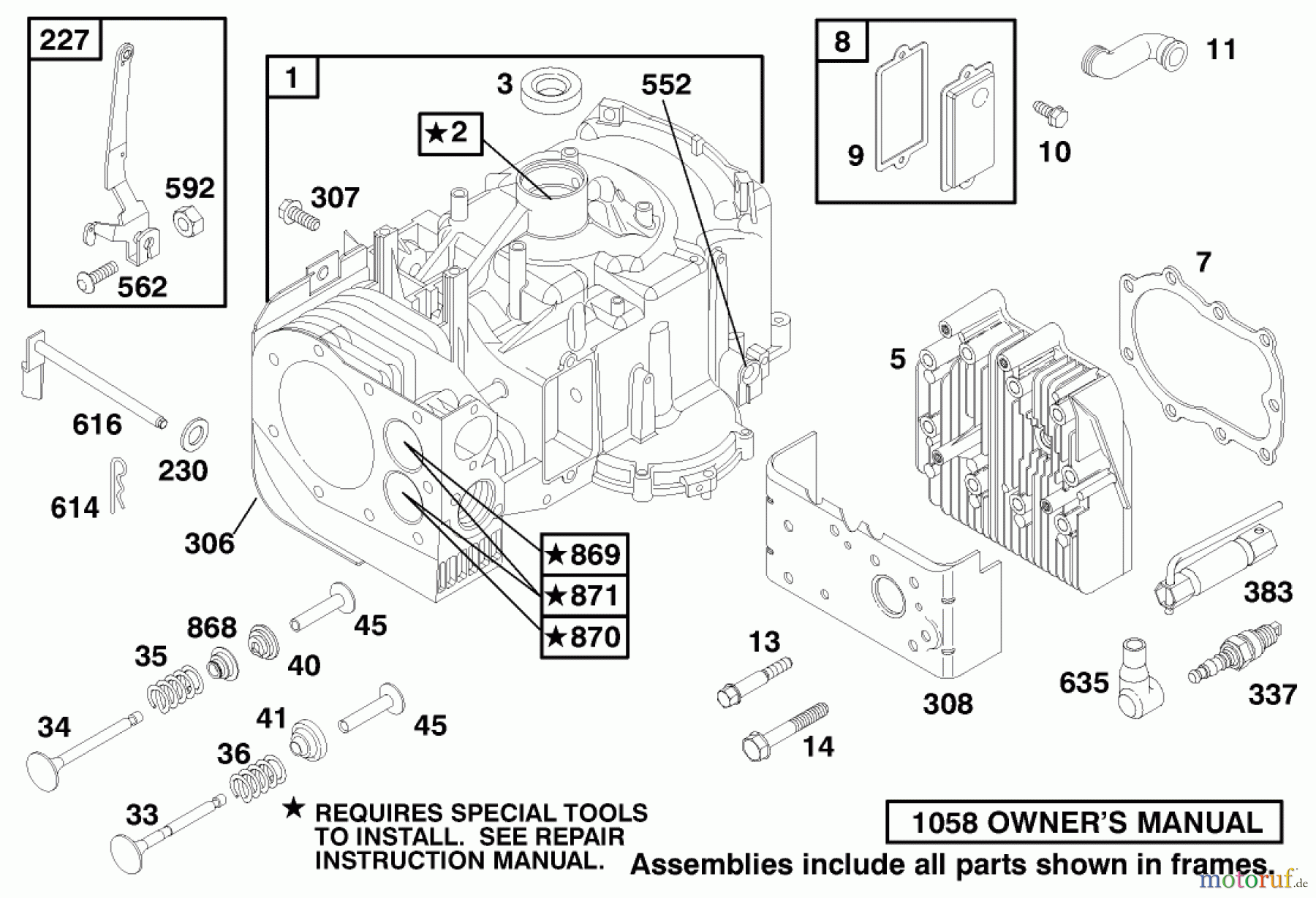  Toro Neu Mowers, Rear-Engine Rider 70044 (8-25) - Toro 8-25 Rear Engine Rider, 2000 (000000001-000999999) ENGINE BRIGGS & STRATTON MODEL 195707-0421-E1 #1