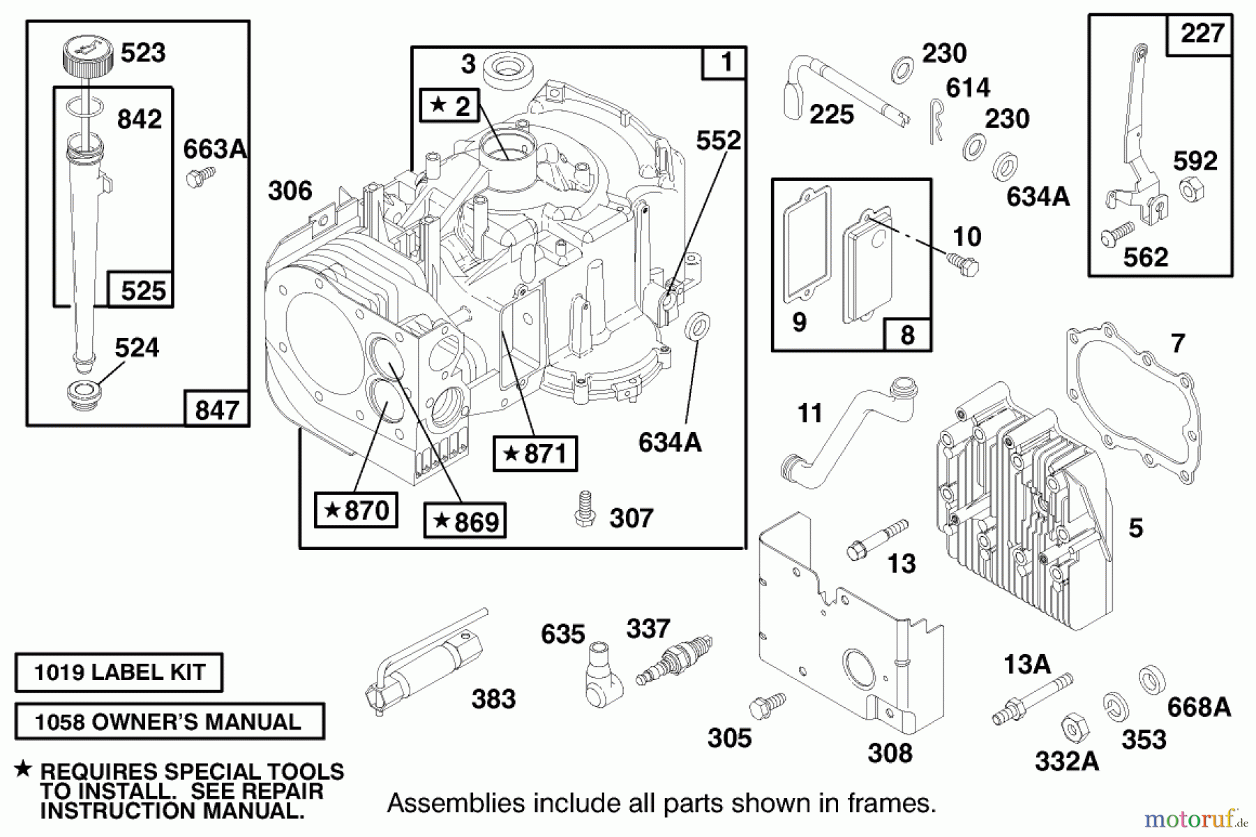  Toro Neu Mowers, Rear-Engine Rider 70142 (11-32) - Toro 11-32 Rear Engine Rider, 1997 (79000001-79999999) ENGINE BRIGGS & STRATTON MODEL 28D707-0124-01 #1