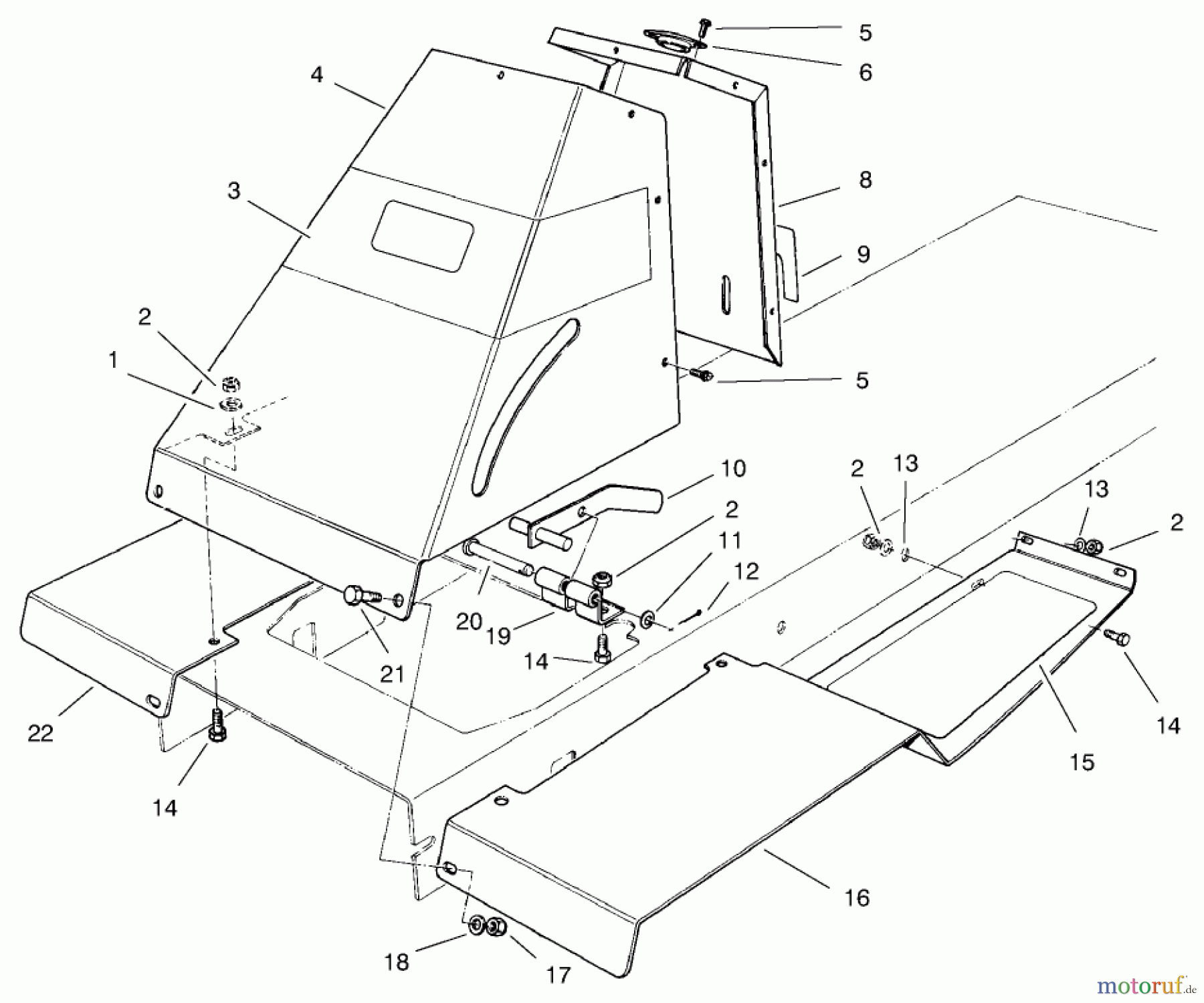  Toro Neu Mowers, Rear-Engine Rider 70183 (13-32) - Toro 13-32 Rear Engine Rider, 1996 (6900001-6999999) FRONT TOWER ASSEMBLY