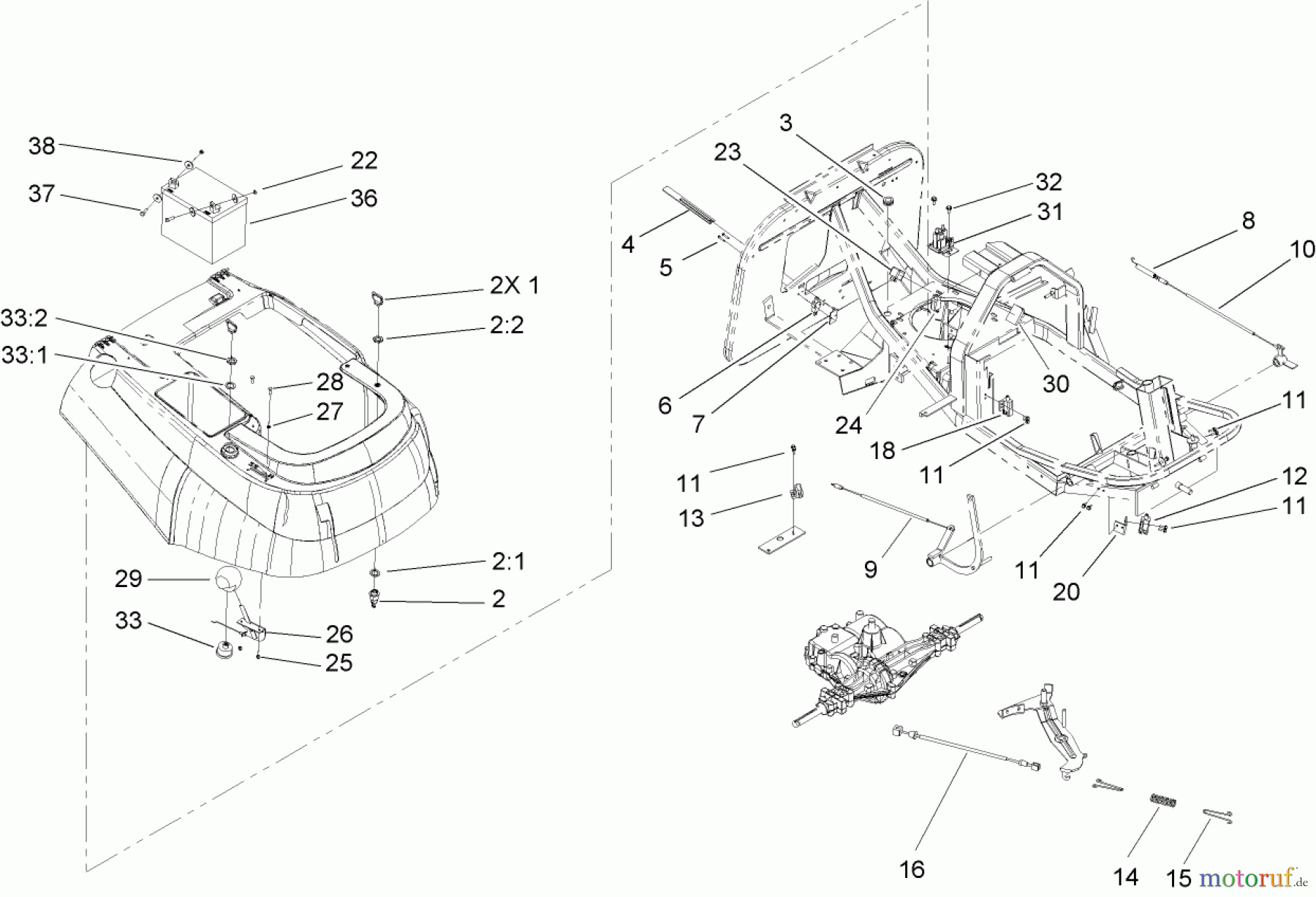  Toro Neu Mowers, Rear-Engine Rider 70185 (G132) - Toro G132 Rear-Engine Riding Mower, 2006 (260000001-260999999) ELECTRICAL COMPONENT AND CABLE ASSEMBLY