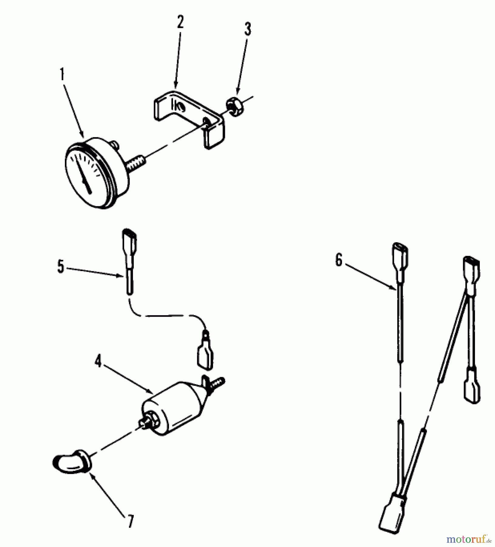  Toro Neu Accessories 84130 - Toro Oil Gauge, 1979 PARTS LIST FOR OIL PRESSURE GAUGE FACTORY ORDER NUMBER 8-4130