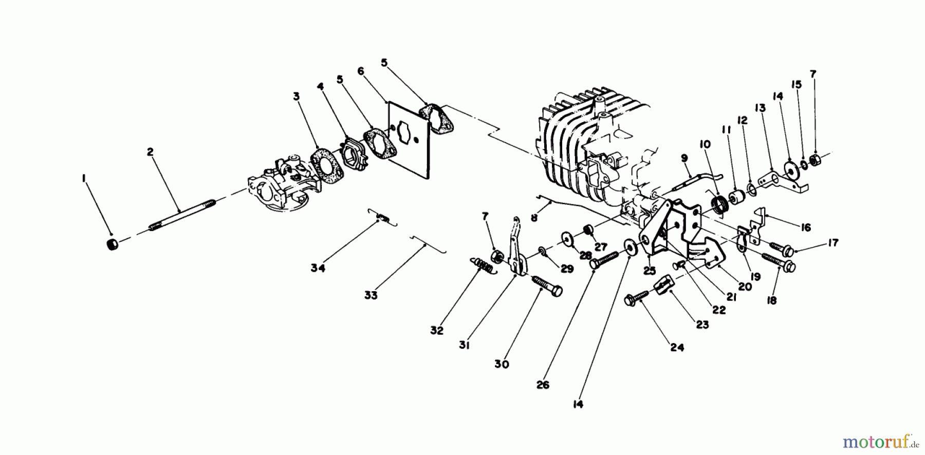  Toro Neu Mowers, Walk-Behind Seite 1 16202 - Toro Lawnmower, 1984 (4000001-4999999) GOVERNOR ASSEMBLY