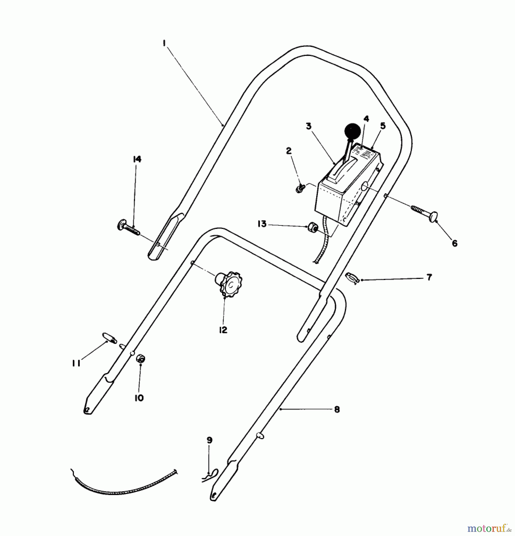  Toro Neu Mowers, Walk-Behind Seite 1 16202 - Toro Lawnmower, 1984 (4000001-4999999) HANDLE ASSEMBLY