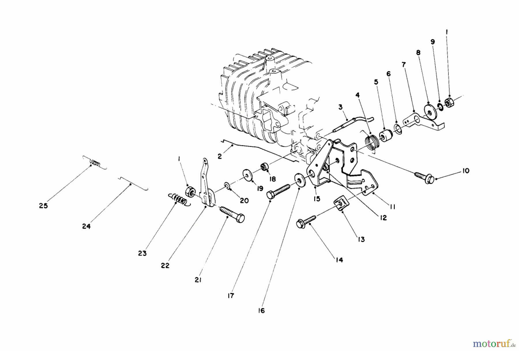  Toro Neu Mowers, Walk-Behind Seite 1 16212 - Toro Lawnmower, 1985 (5000001-5999999) GOVERNOR ASSEMBLY