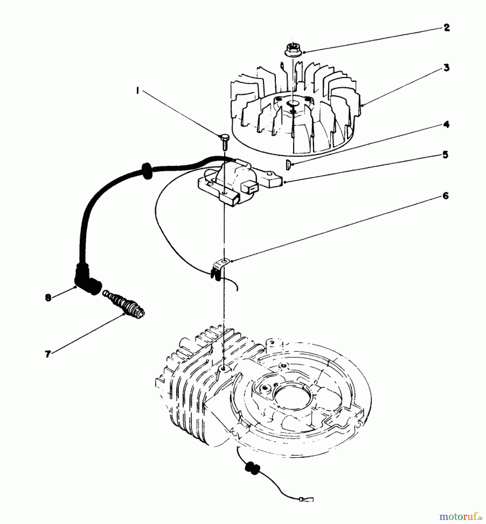  Toro Neu Mowers, Walk-Behind Seite 1 16212 - Toro Lawnmower, 1990 (0000001-0999999) IGNITION ASSEMBLY (MODEL NO. 47PK9)