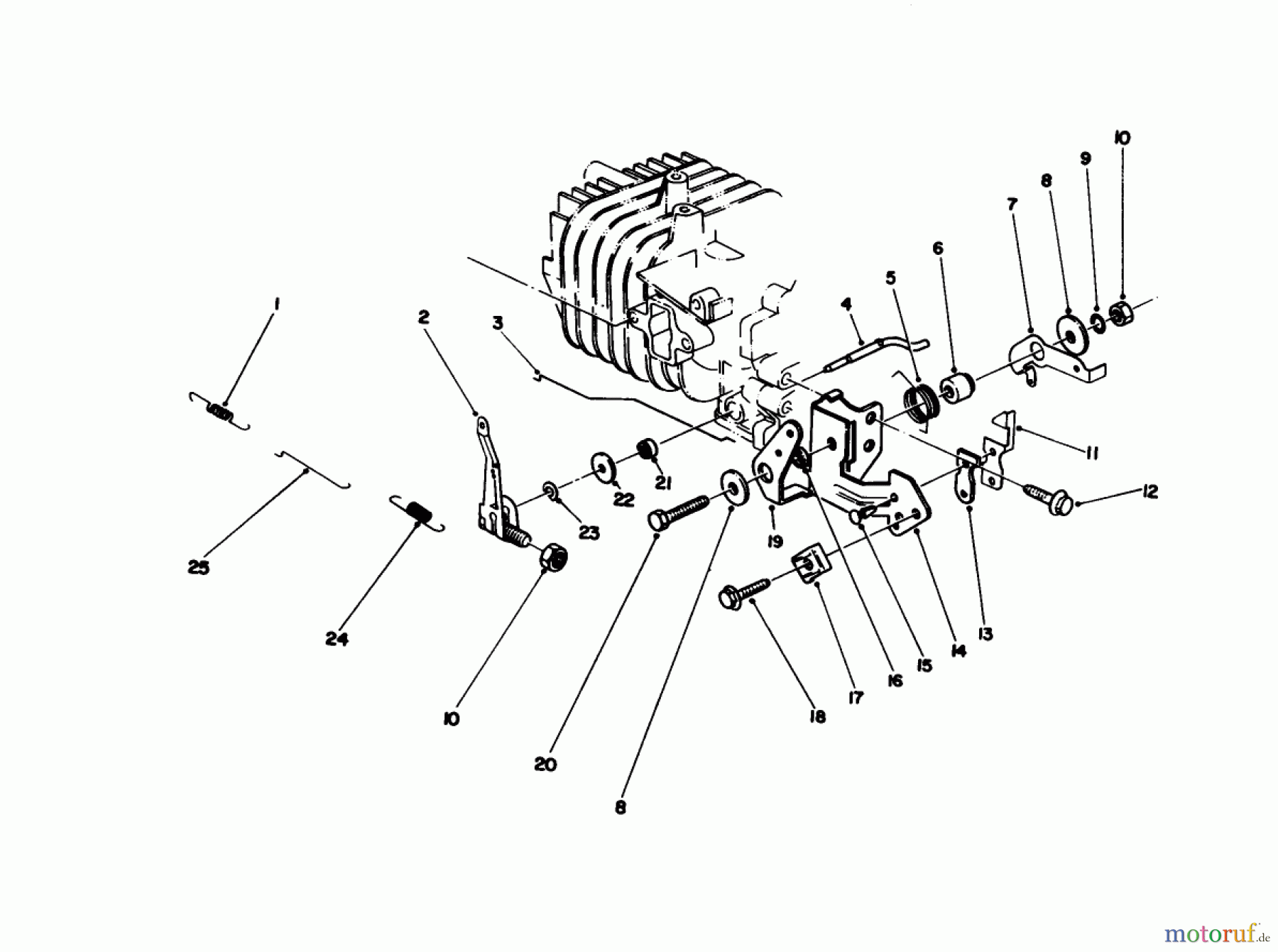  Toro Neu Mowers, Walk-Behind Seite 1 16212B - Toro Lawnmower, 1992 (2000001-2999999) GOVERNOR ASSEMBLY (MODEL NO. 47PM1-1)