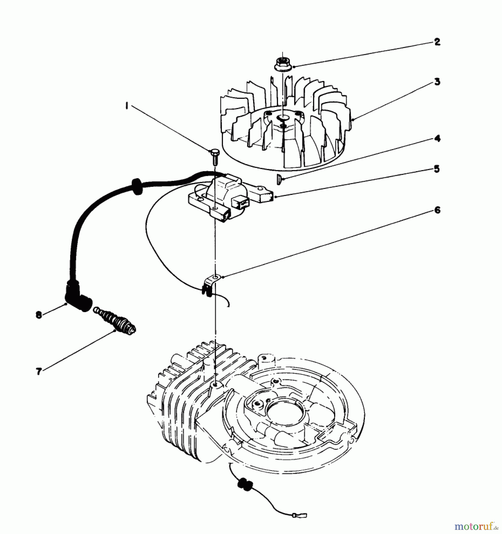  Toro Neu Mowers, Walk-Behind Seite 1 16212B - Toro Lawnmower, 1993 (39000001-39999999) IGNITION ASSEMBLY (MODEL NO. 47PN2-1)