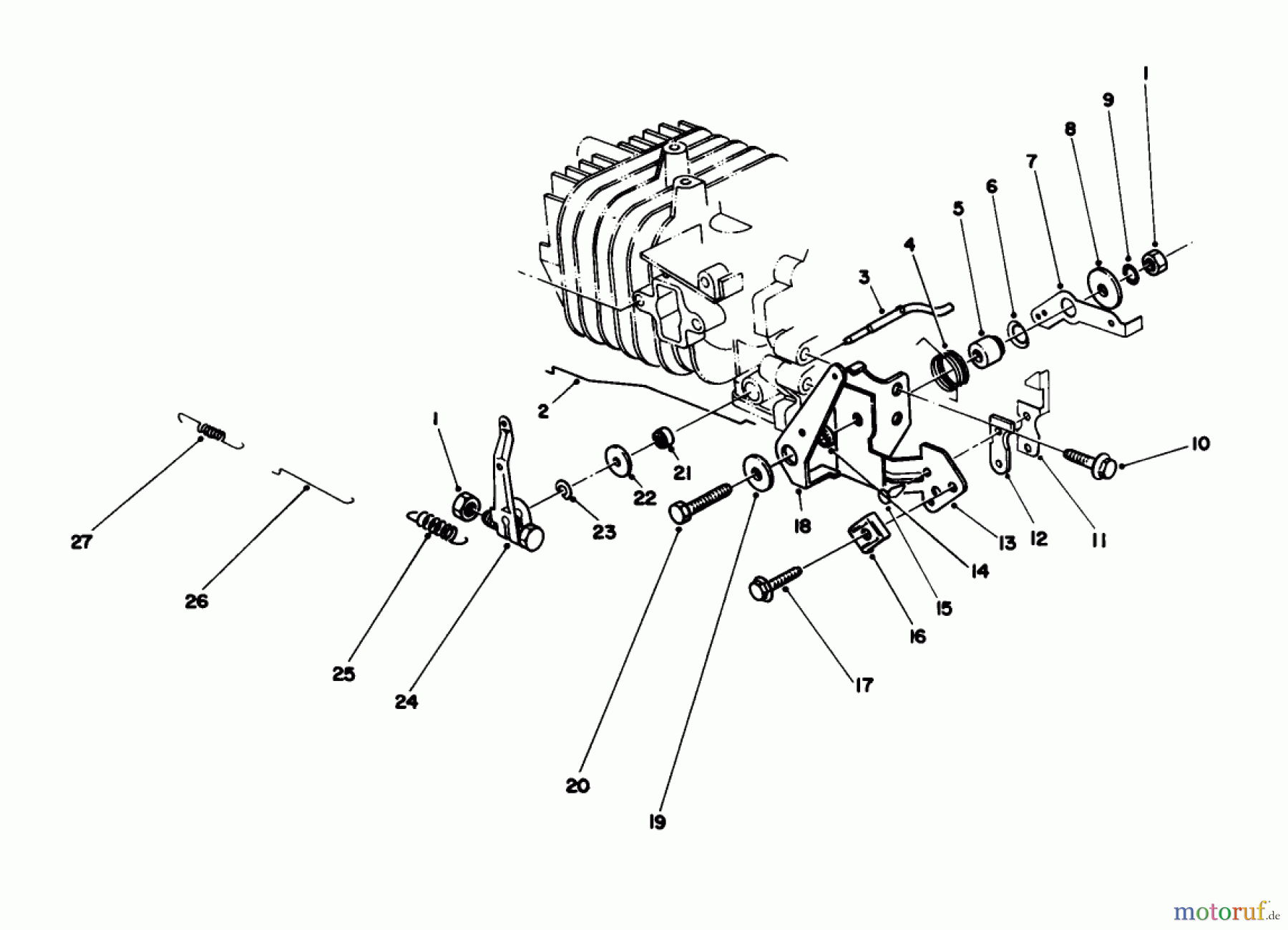  Toro Neu Mowers, Walk-Behind Seite 1 16212C - Toro Lawnmower, 1987 (7000001-7999999) GOVERNOR ASSEMBLY (MODEL NO. 47PG6)