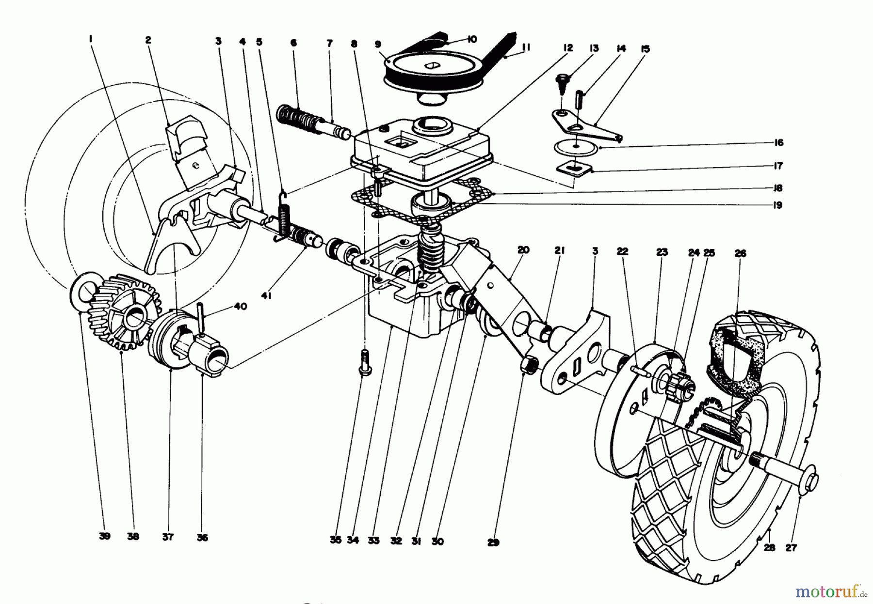  Toro Neu Mowers, Walk-Behind Seite 1 16268 - Toro Whirlwind Lawnmower, 1975 (5000001-5999999) GEAR CASE ASSEMBLY