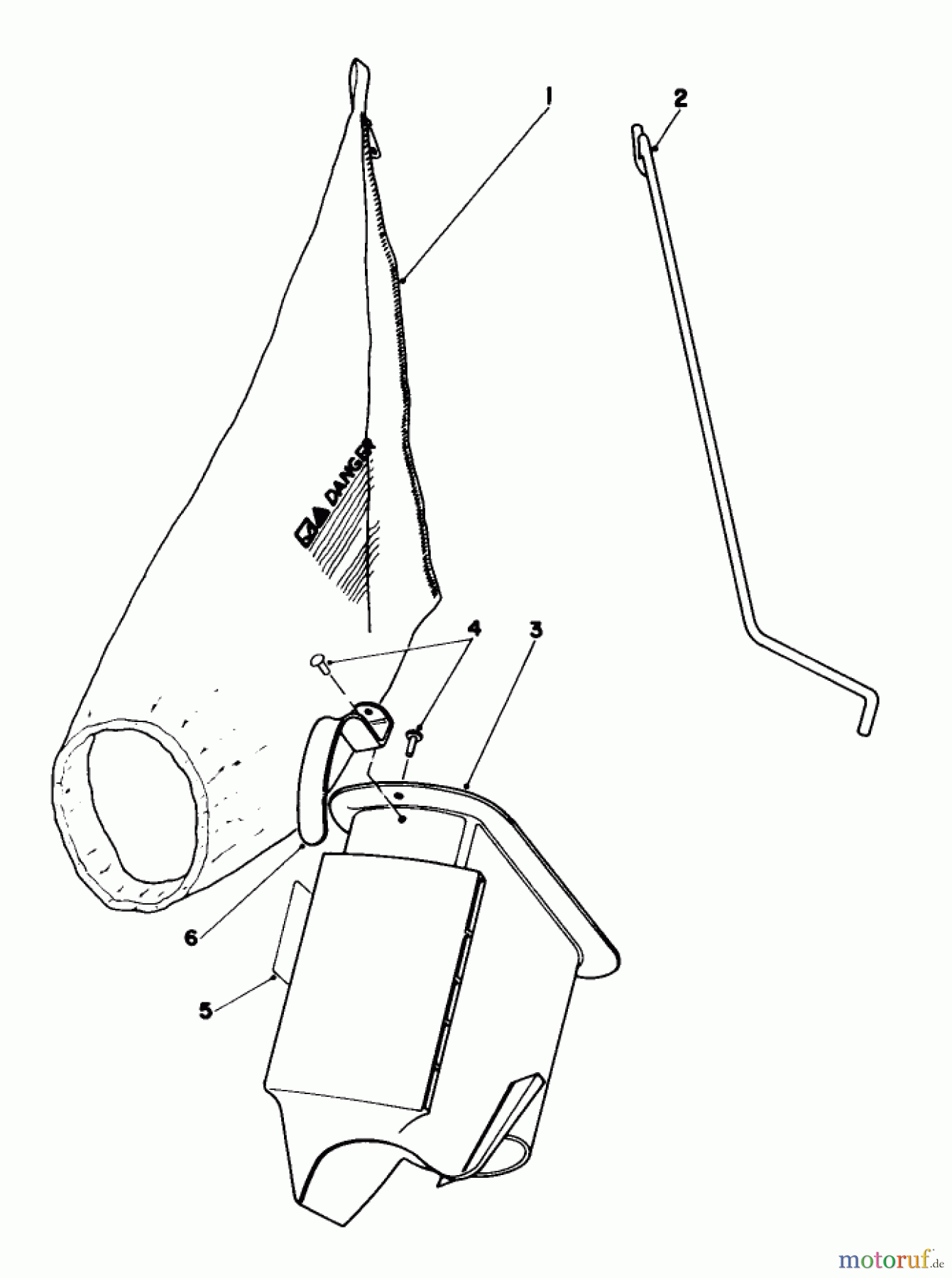  Toro Neu Mowers, Walk-Behind Seite 1 16297C - Toro Lawnmower, 1985 (5000001-5999999) BAGGING KIT NO. 47-6510 (OPTIONAL)