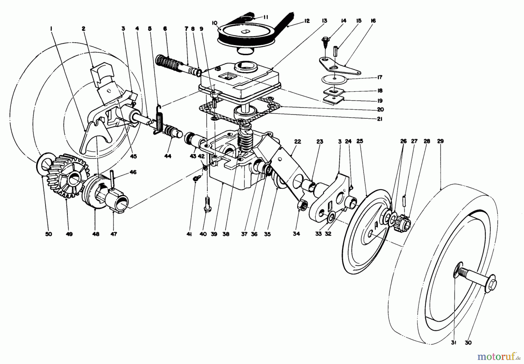  Toro Neu Mowers, Walk-Behind Seite 1 16299 - Toro Lawnmower, 1985 (5000001-5999999) GEAR CASE ASSEMBLY