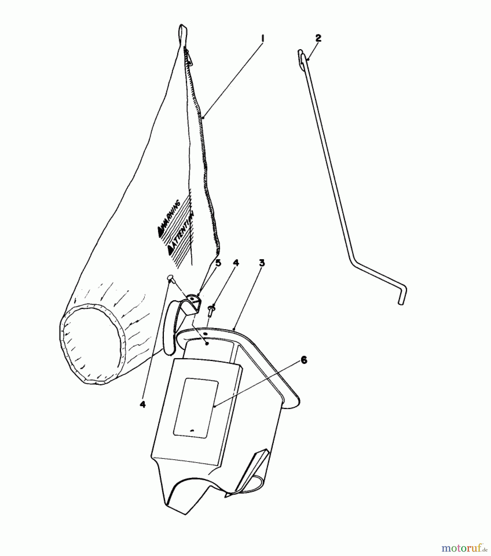  Toro Neu Mowers, Walk-Behind Seite 1 16320 - Toro Lawnmower, 1979 (9000001-9999999) BAGGING KIT NO. 36-8380 (OPTIONAL)