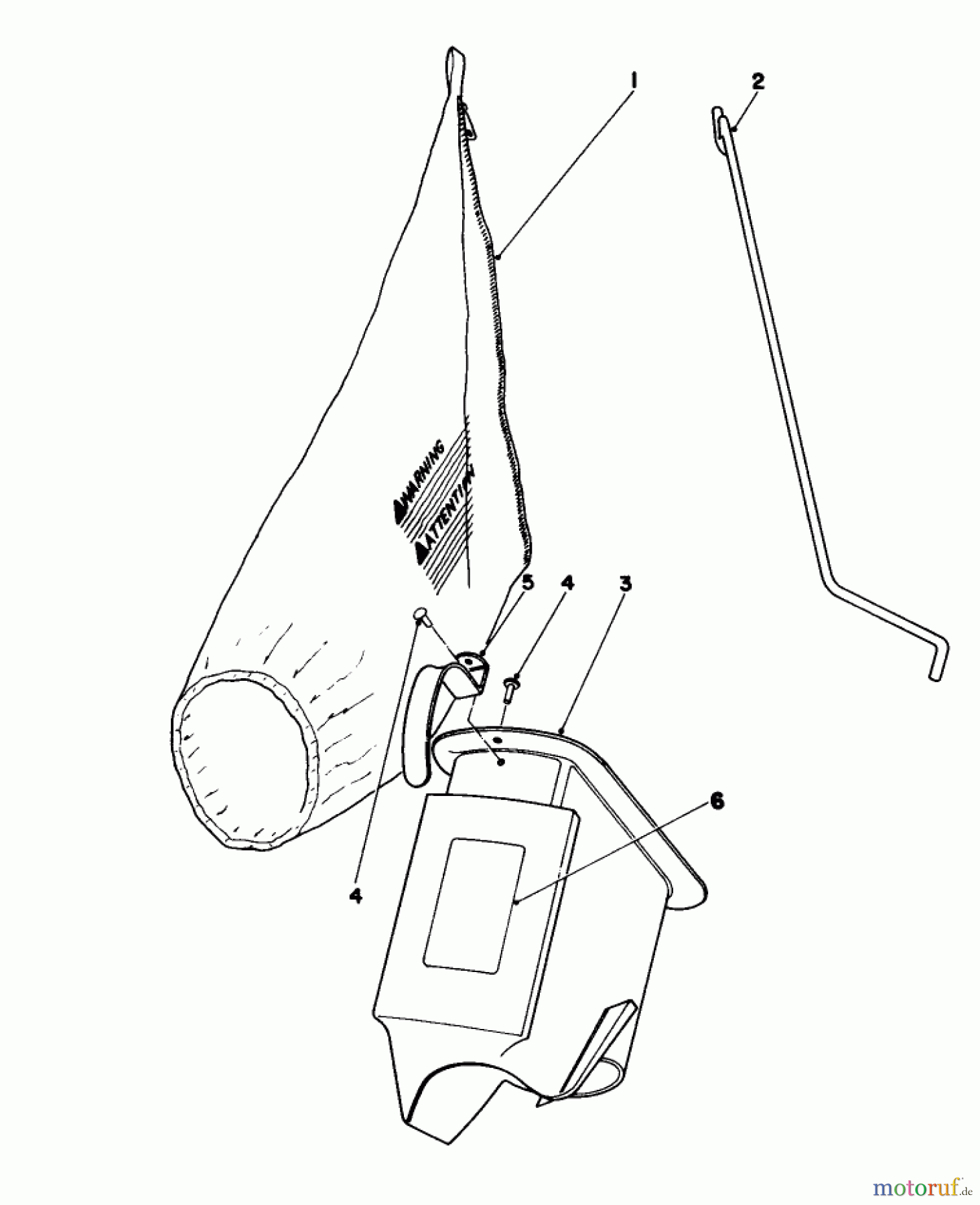  Toro Neu Mowers, Walk-Behind Seite 1 16300 - Toro Lawnmower, 1980 (0000001-0999999) BAGGING KIT NO. 36-8380 (OPTIONAL)