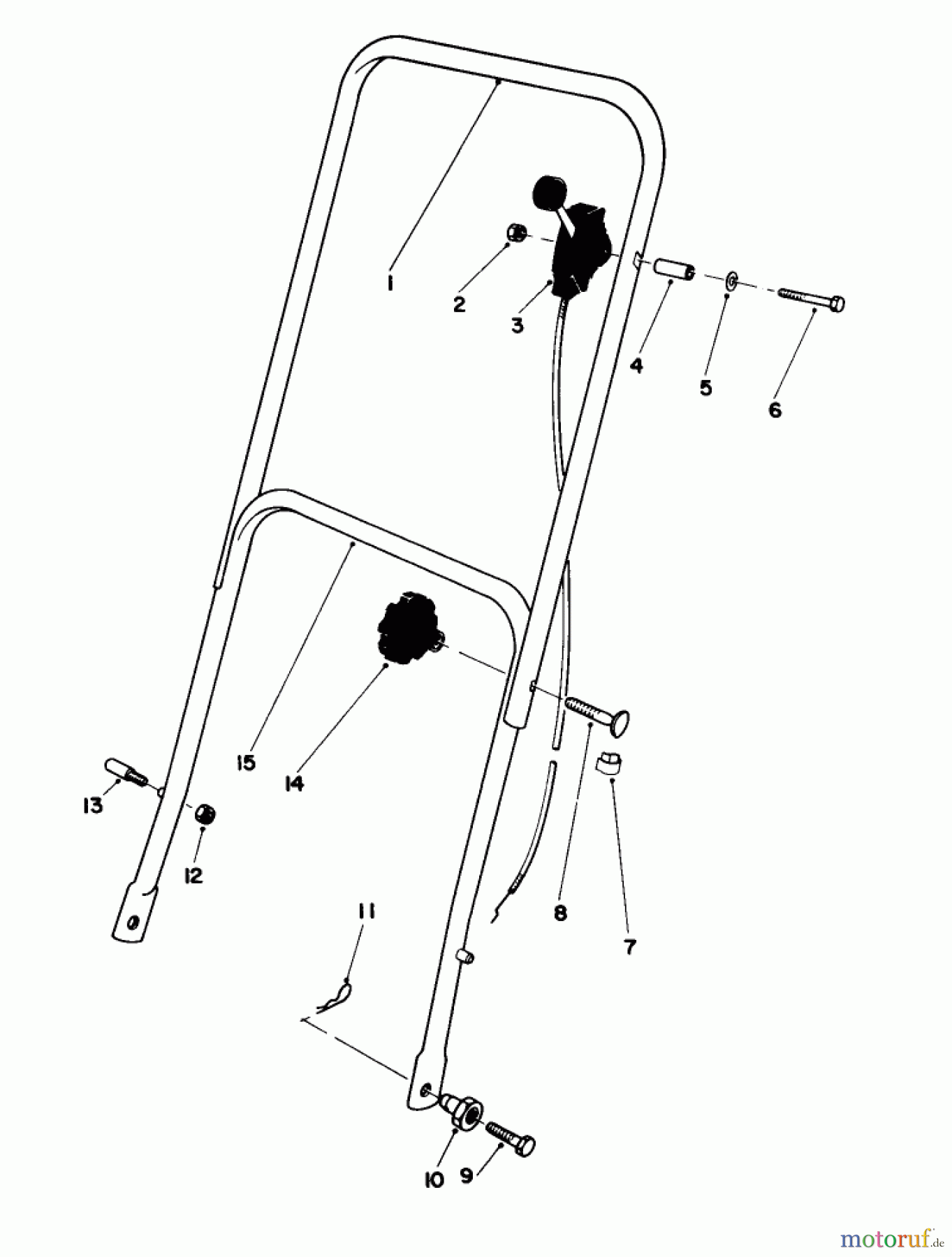  Toro Neu Mowers, Walk-Behind Seite 1 16340C - Toro Lawnmower, 1986 (6000001-6999999) HANDLE ASSEMBLY