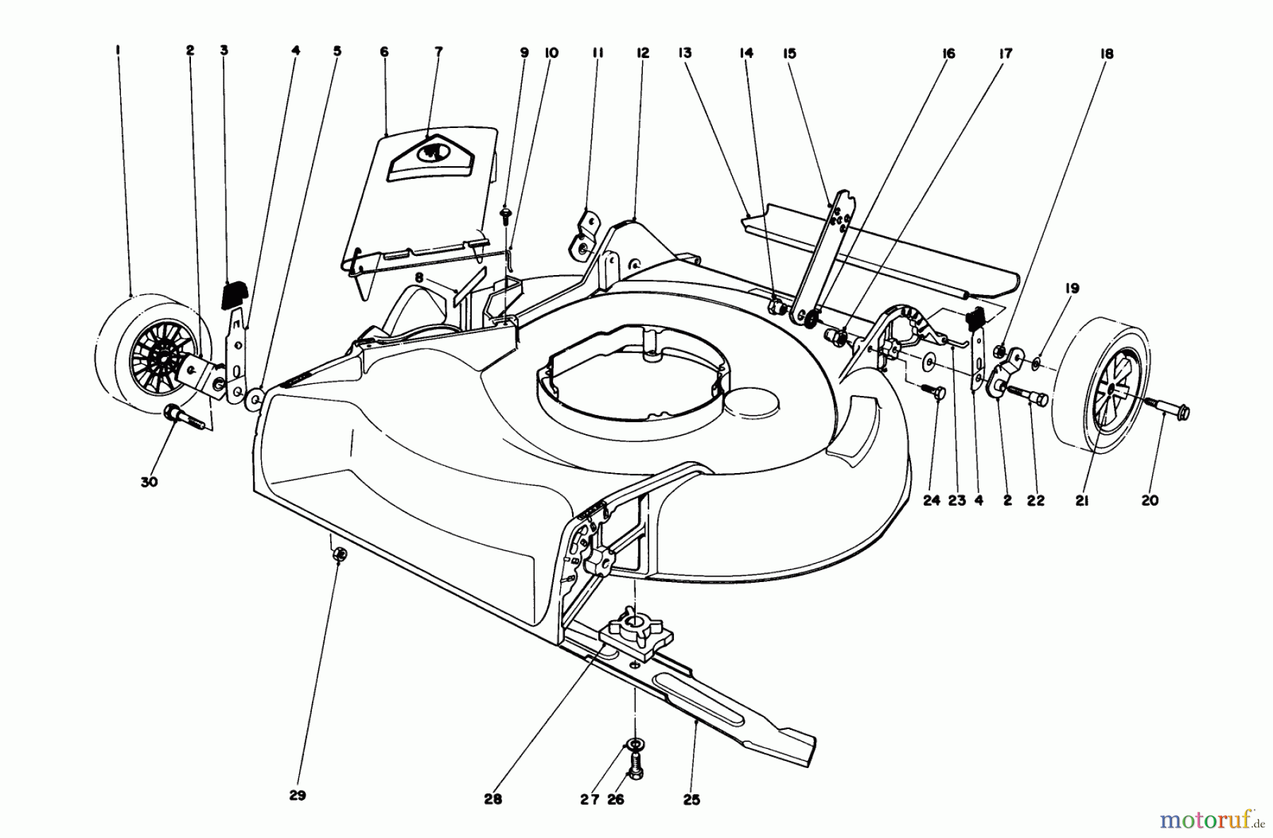  Toro Neu Mowers, Walk-Behind Seite 1 16575 - Toro Lawnmower, 1985 (5000001-5999999) HOUSING ASSEMBLY