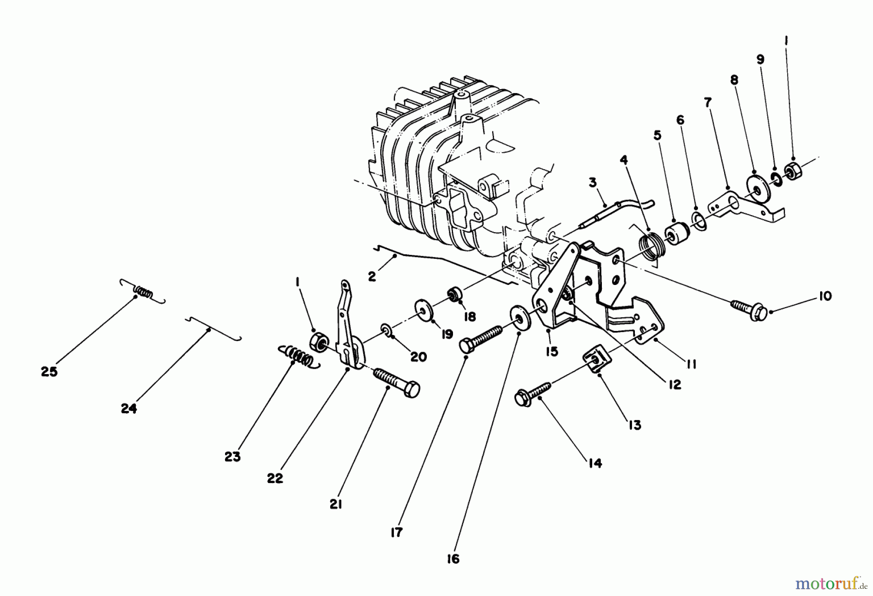  Toro Neu Mowers, Walk-Behind Seite 1 16585 - Toro Lawnmower, 1985 (5000001-5999999) GOVERNOR ASSEMBLY