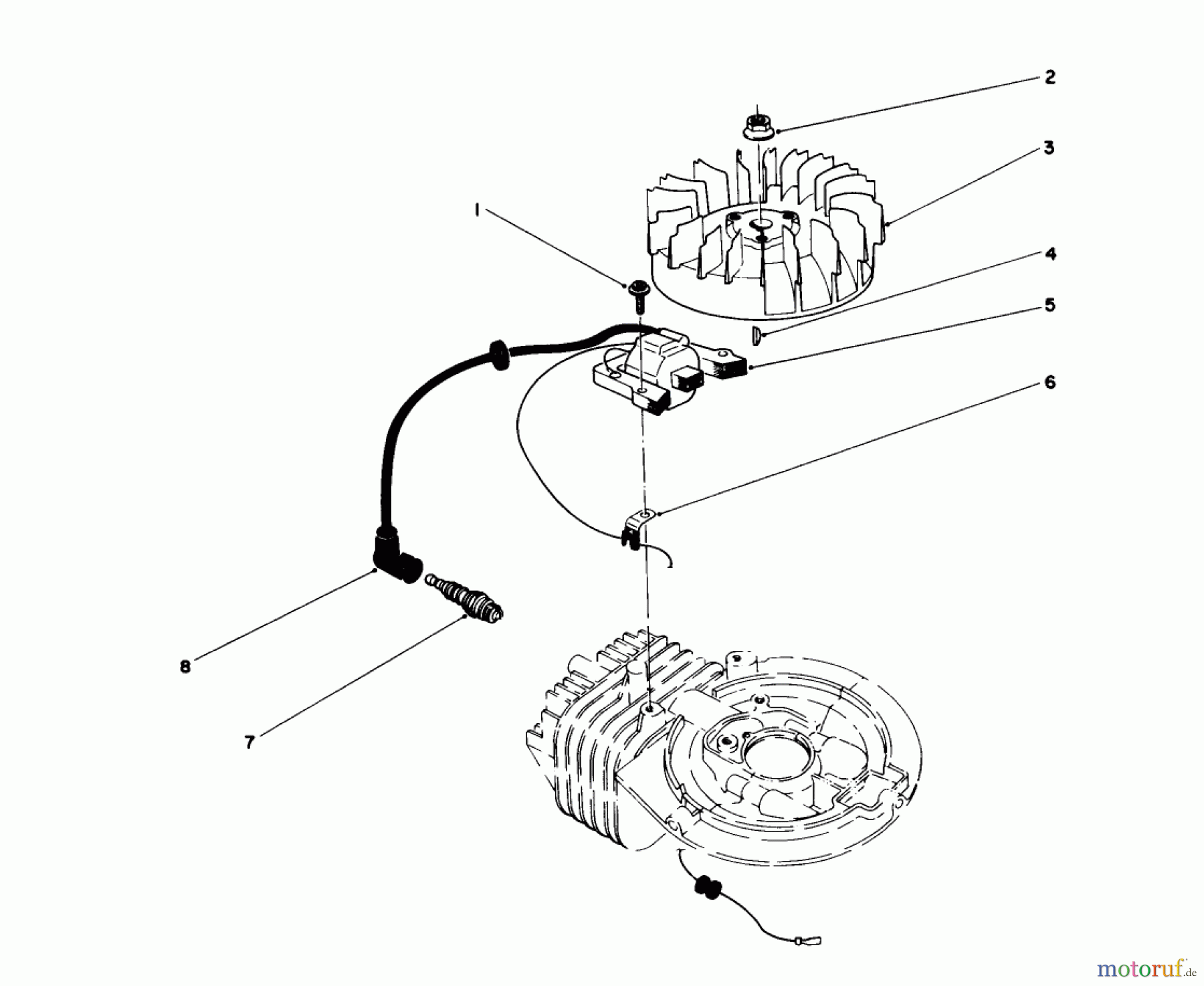  Toro Neu Mowers, Walk-Behind Seite 1 16585C - Toro Lawnmower, 1989 (9000001-9999999) IGNITION ASSEMBLY (MODEL NO. 47PJ8)