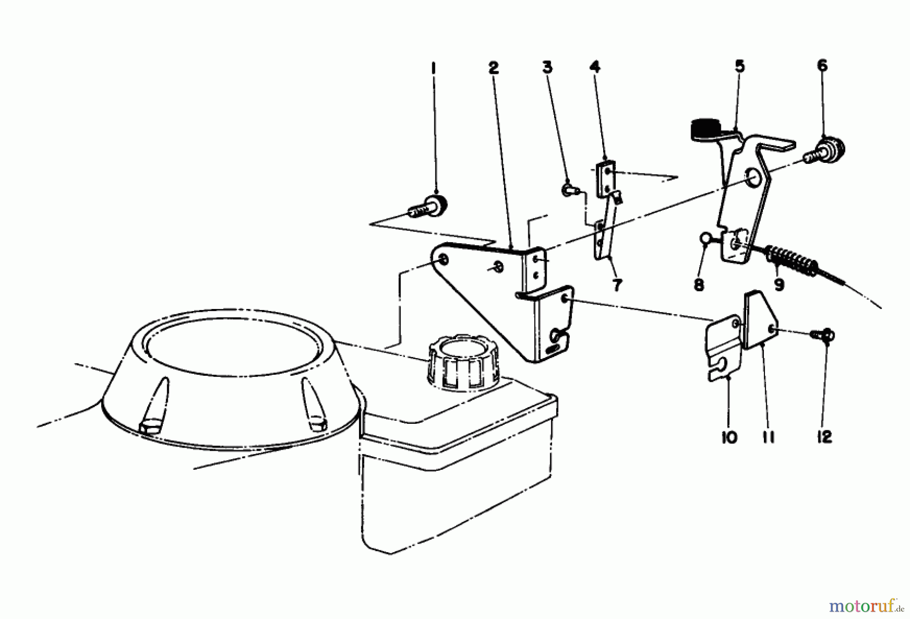  Toro Neu Mowers, Walk-Behind Seite 1 16585 - Toro Lawnmower, 1991 (1000001-1999999) BRAKE ASSEMBLY