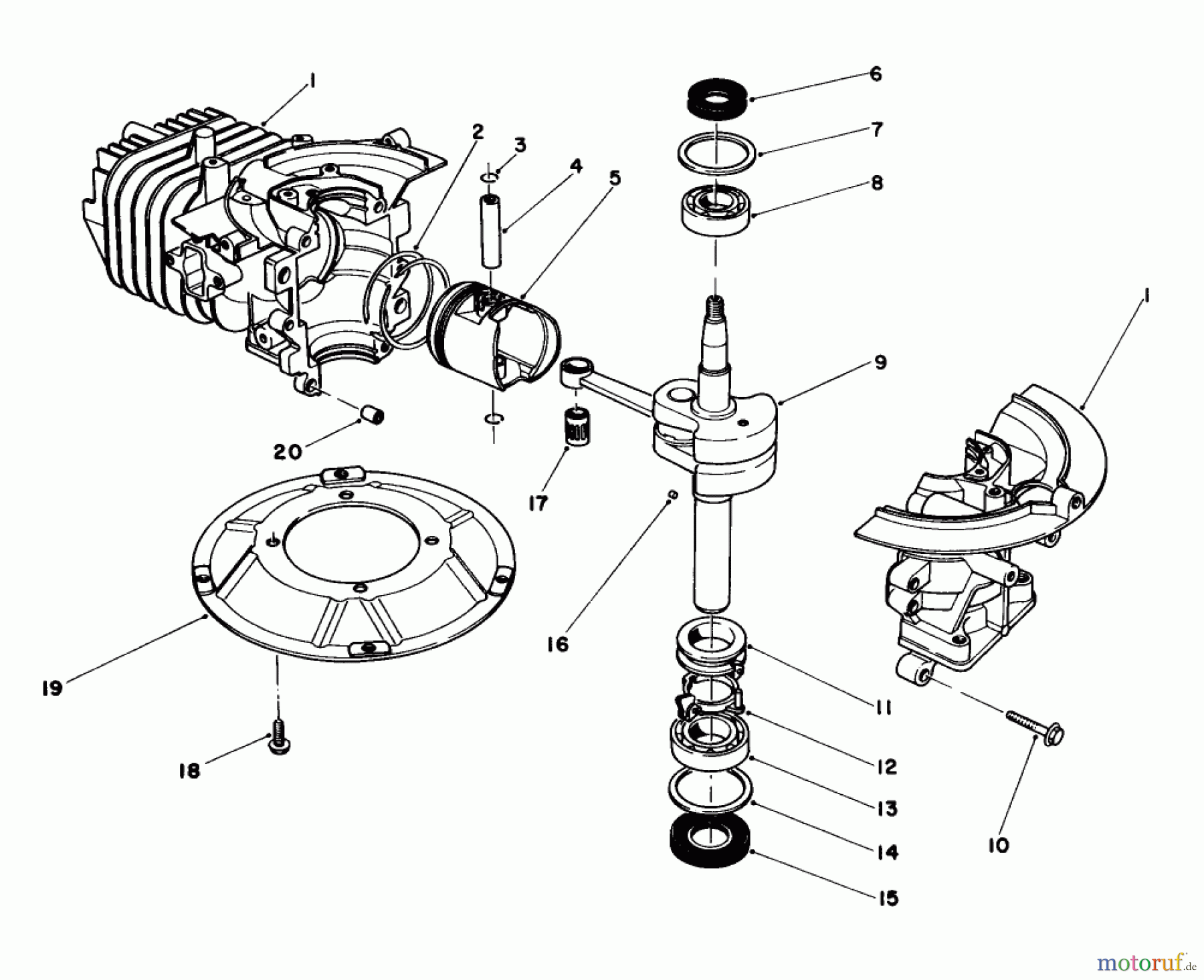  Toro Neu Mowers, Walk-Behind Seite 1 16785 - Toro Lawnmower, 1985 (5000001-5999999) CRANKSHAFT ASSEMBLY