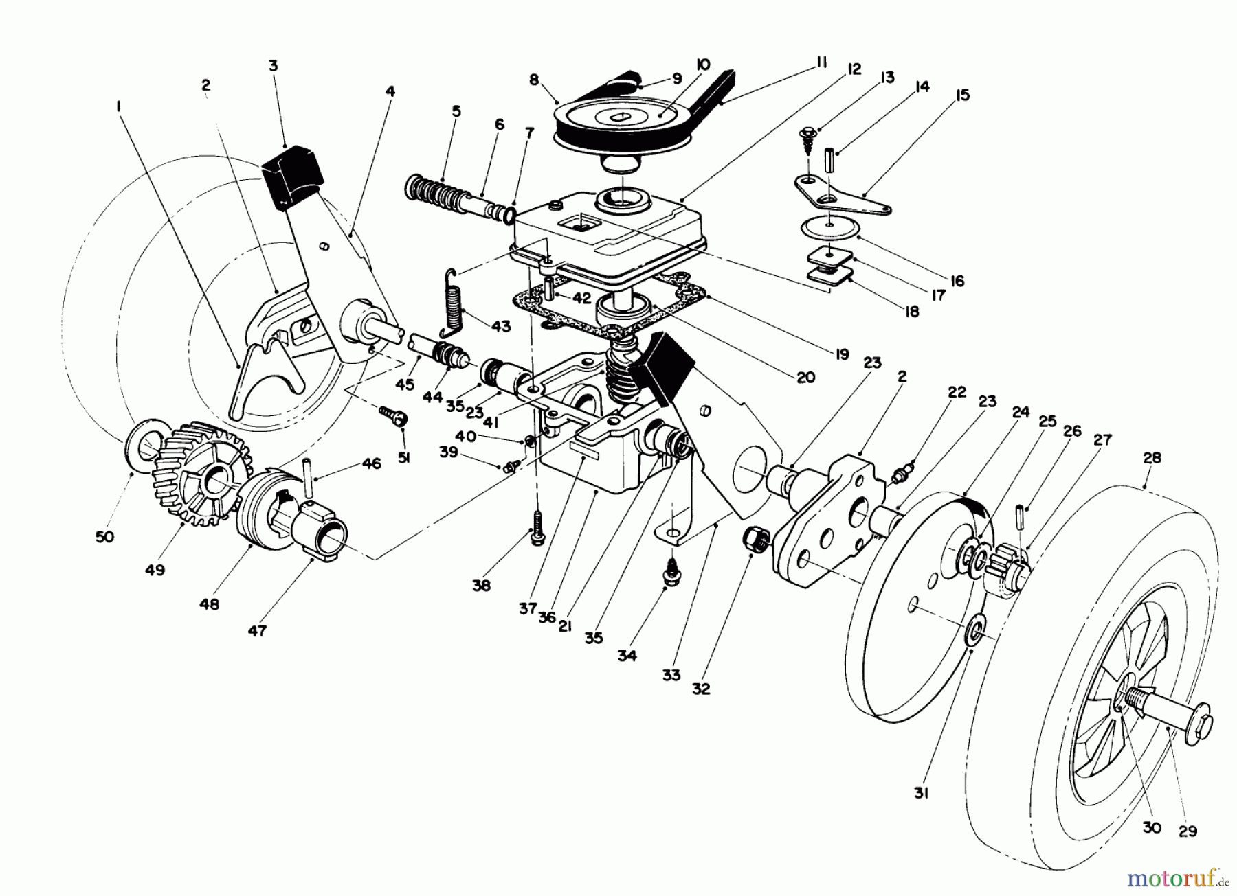  Toro Neu Mowers, Walk-Behind Seite 1 16785 - Toro Lawnmower, 1989 (9000001-9999999) GEAR CASE ASSEMBLY