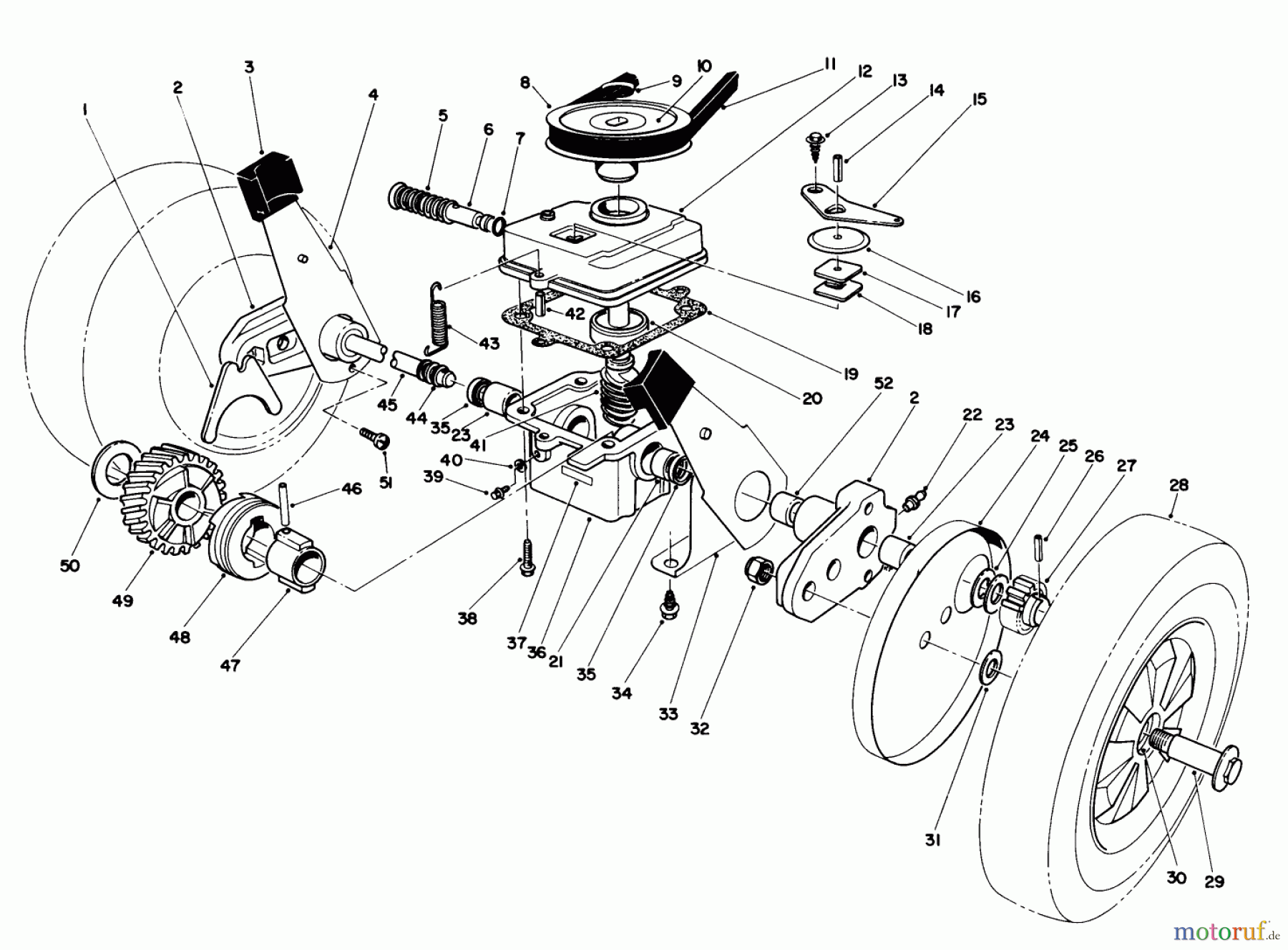  Toro Neu Mowers, Walk-Behind Seite 1 16785 - Toro Lawnmower, 1990 (0000001-0999999) GEAR CASE ASSEMBLY