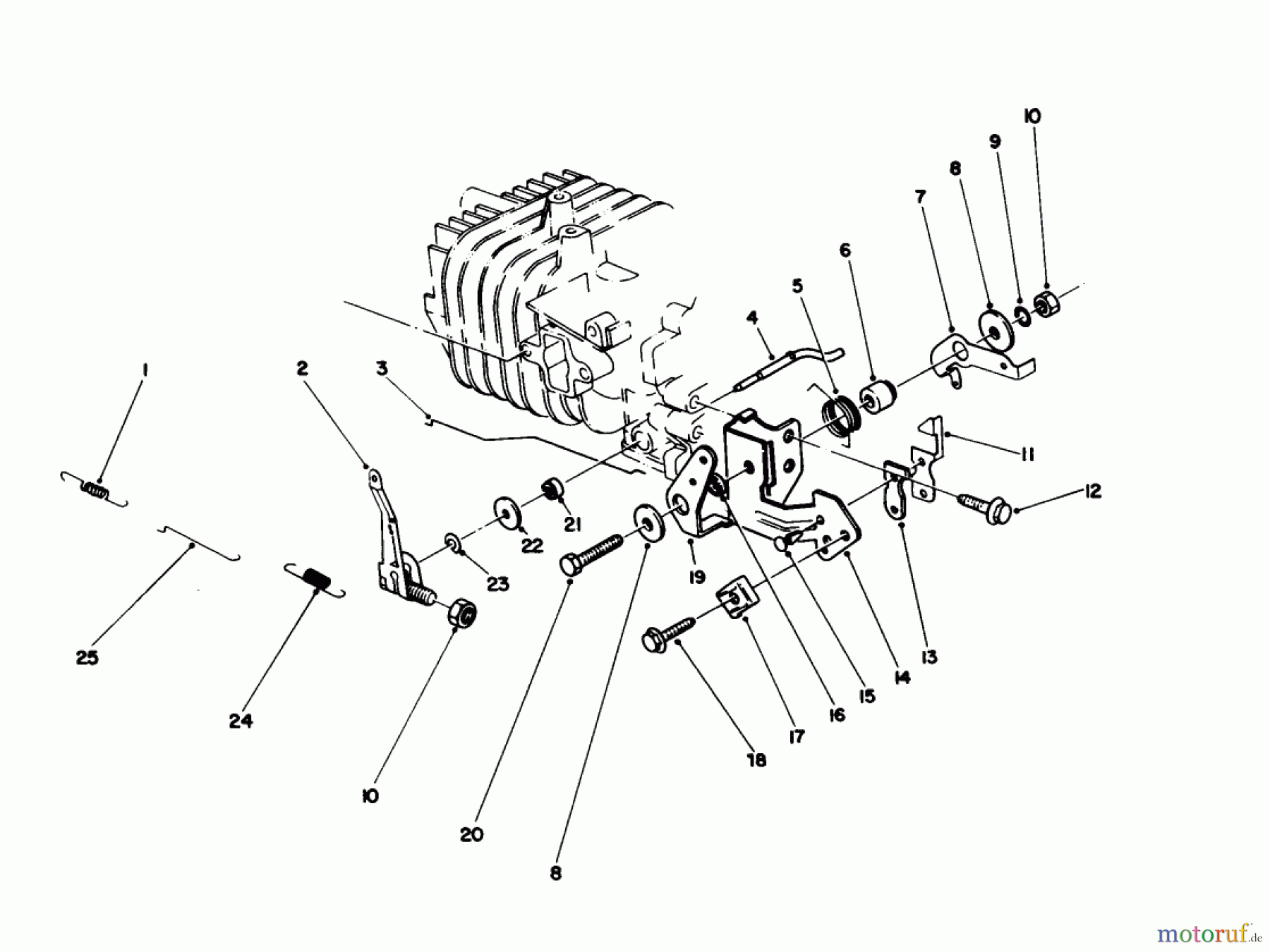  Toro Neu Mowers, Walk-Behind Seite 1 16785 - Toro Lawnmower, 1990 (0000001-0999999) GOVERNOR ASSEMBLY (MODEL NO. 47PJ8)