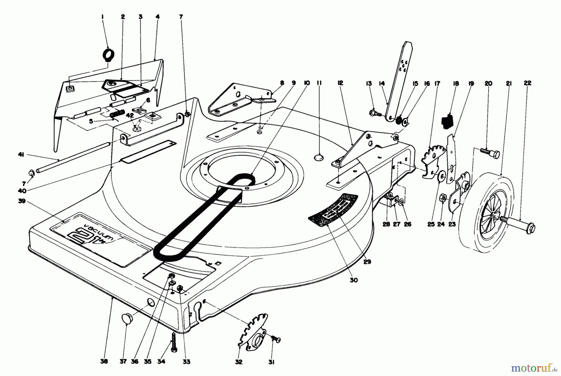  Toro Neu Mowers, Walk-Behind Seite 1 16870 - Toro Lawnmower, 1982 (2000001-2999999) MOWER HOUSING ASSEMBLY