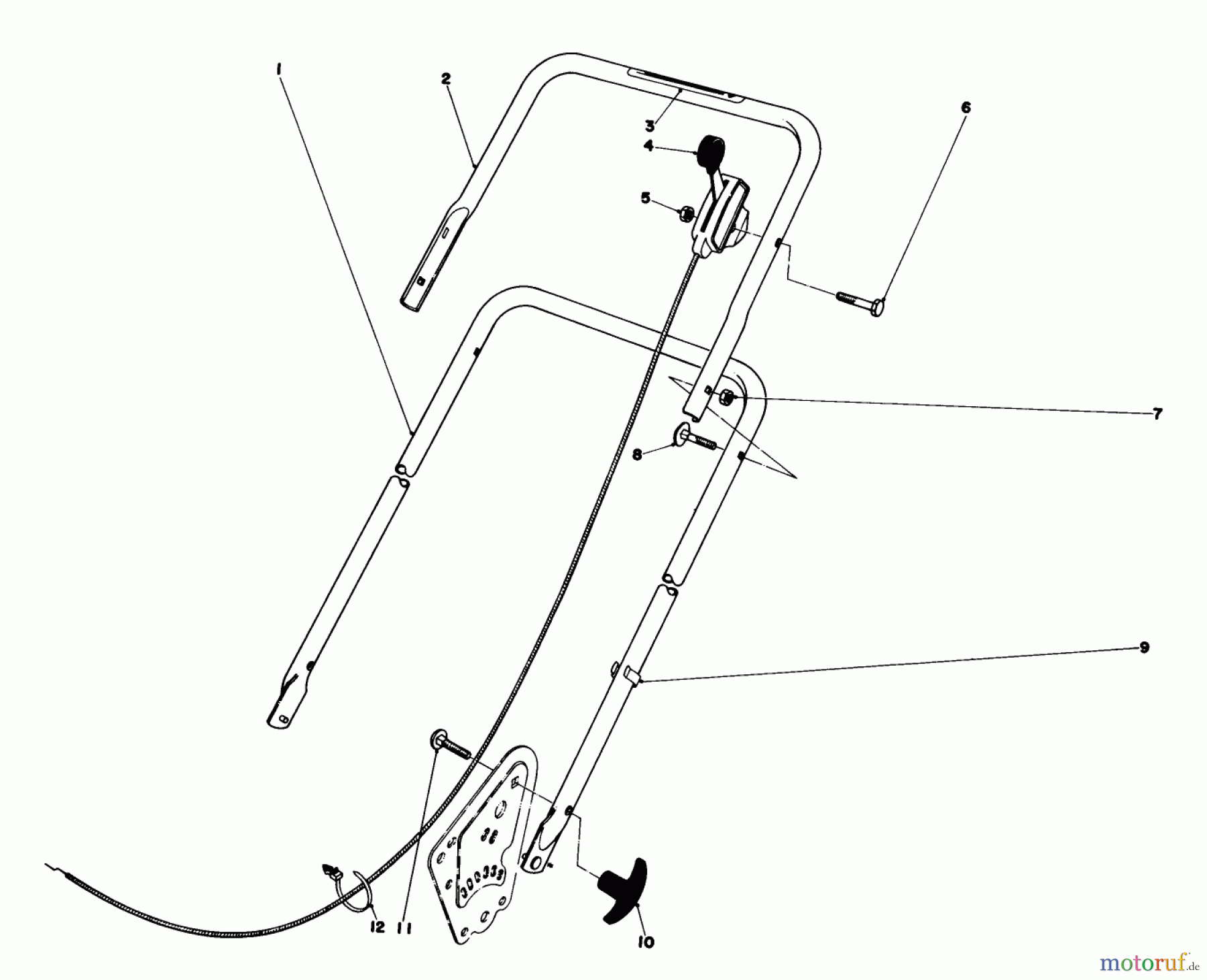  Toro Neu Mowers, Walk-Behind Seite 1 16880 - Toro Lawnmower, 1981 (1000001-1999999) HANDLE ASSEMBLY (MODEL NO. 16880)