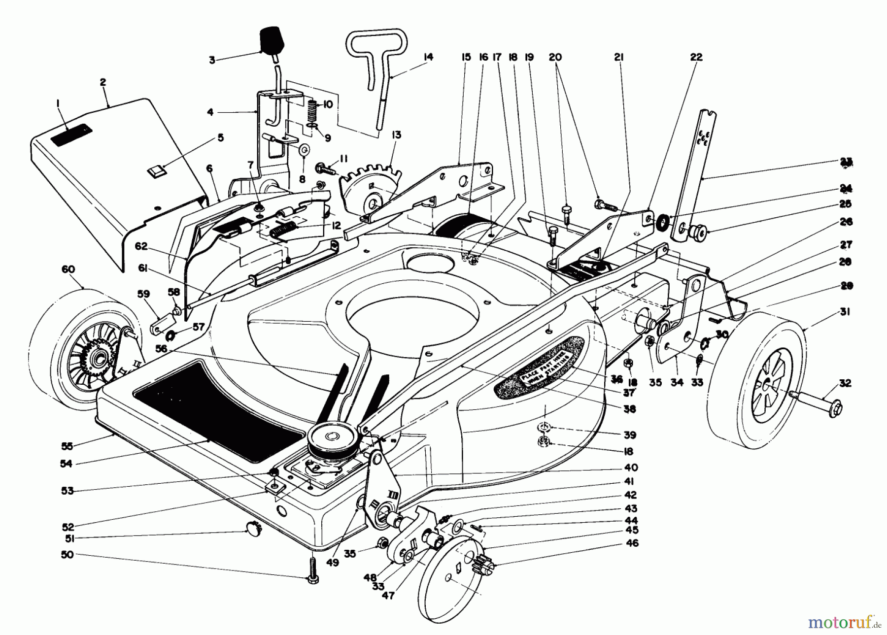  Toro Neu Mowers, Walk-Behind Seite 1 18005 - Toro Lawnmower, 1982 (2000001-2999999) HOUSING ASSEMBLY MODEL 18010