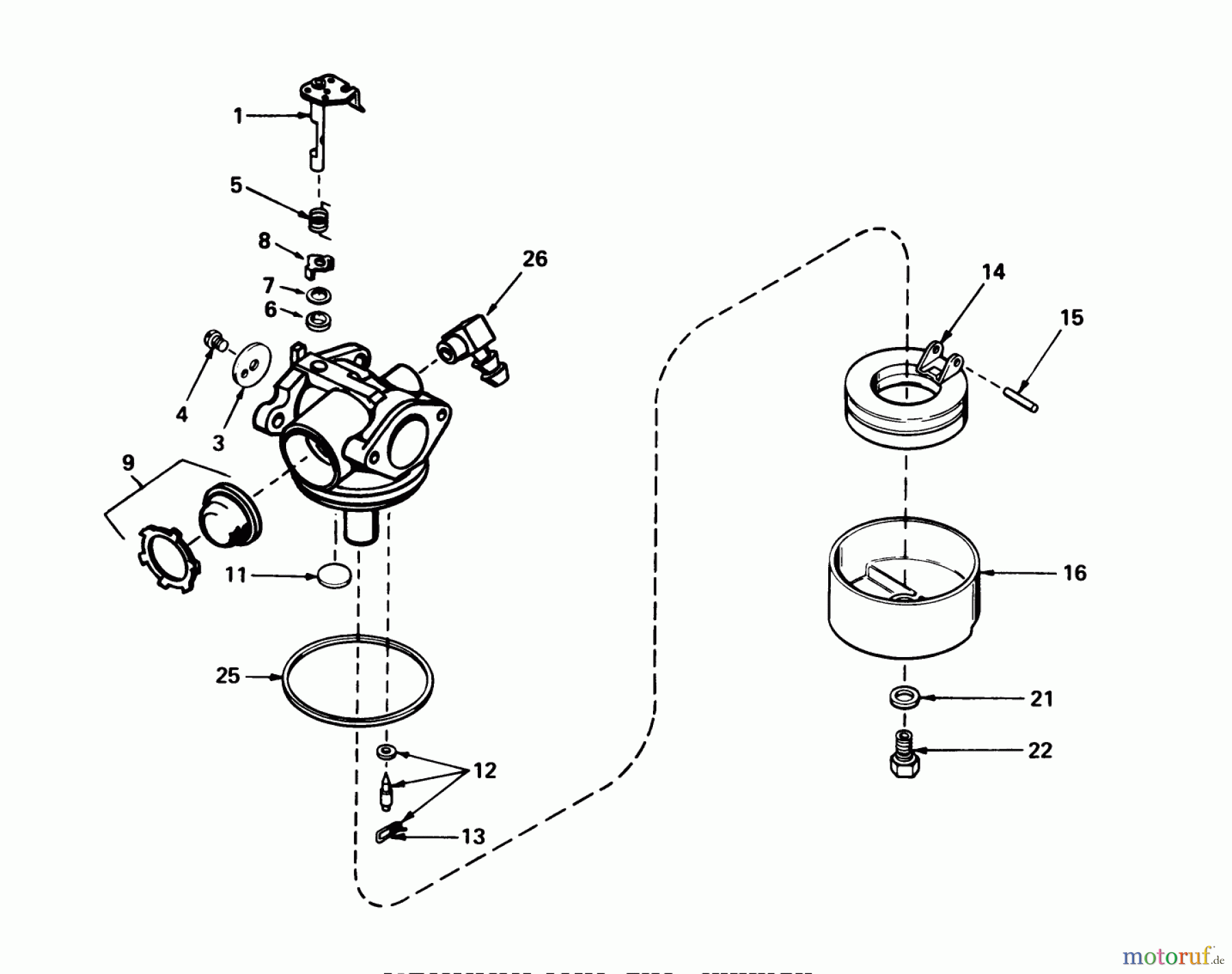  Toro Neu Mowers, Walk-Behind Seite 1 18017 - Toro Lawnmower, 1980 (0000001-0999999) CARBURETOR NO. 632046